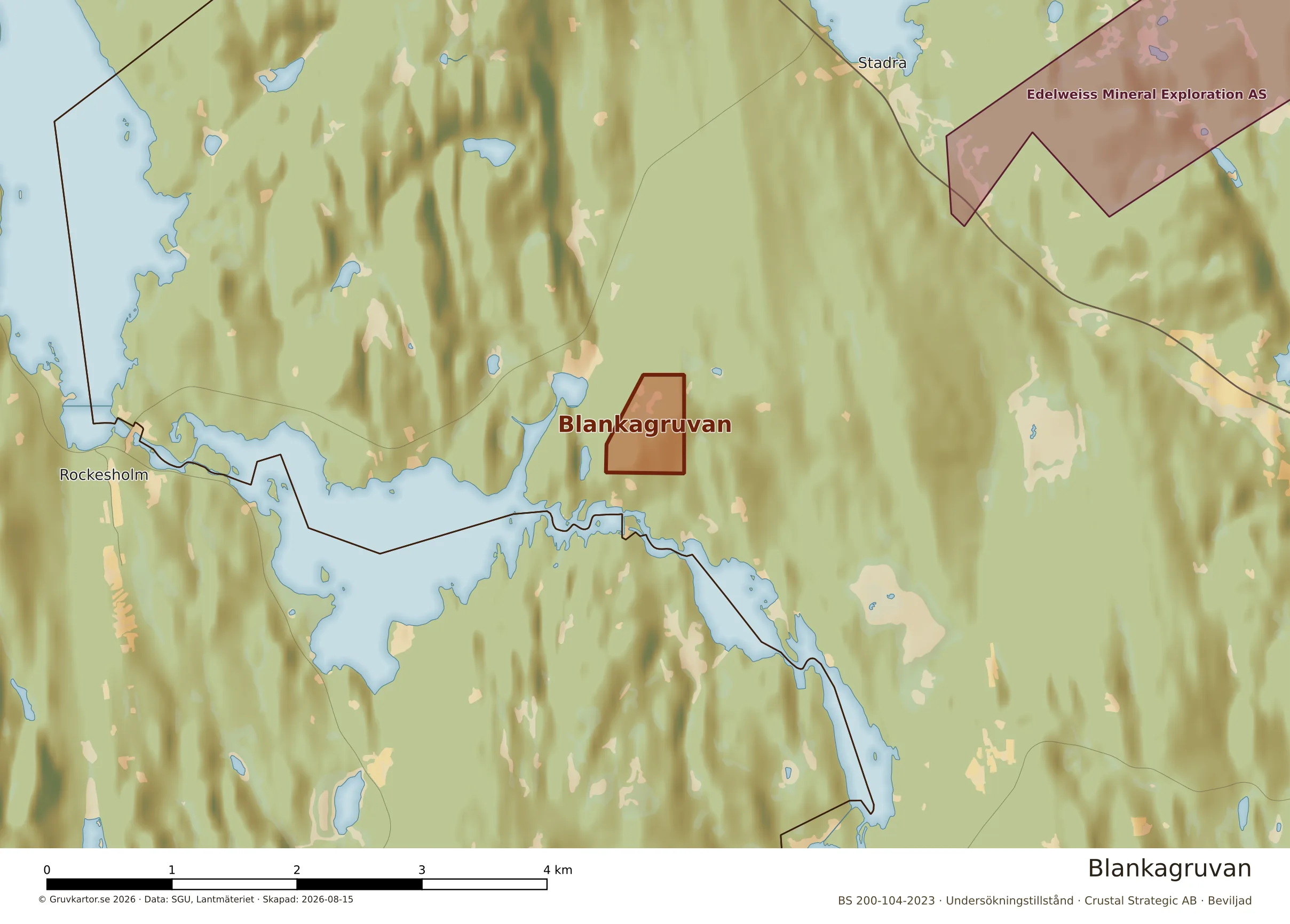 Närkarta över Blankagruvan