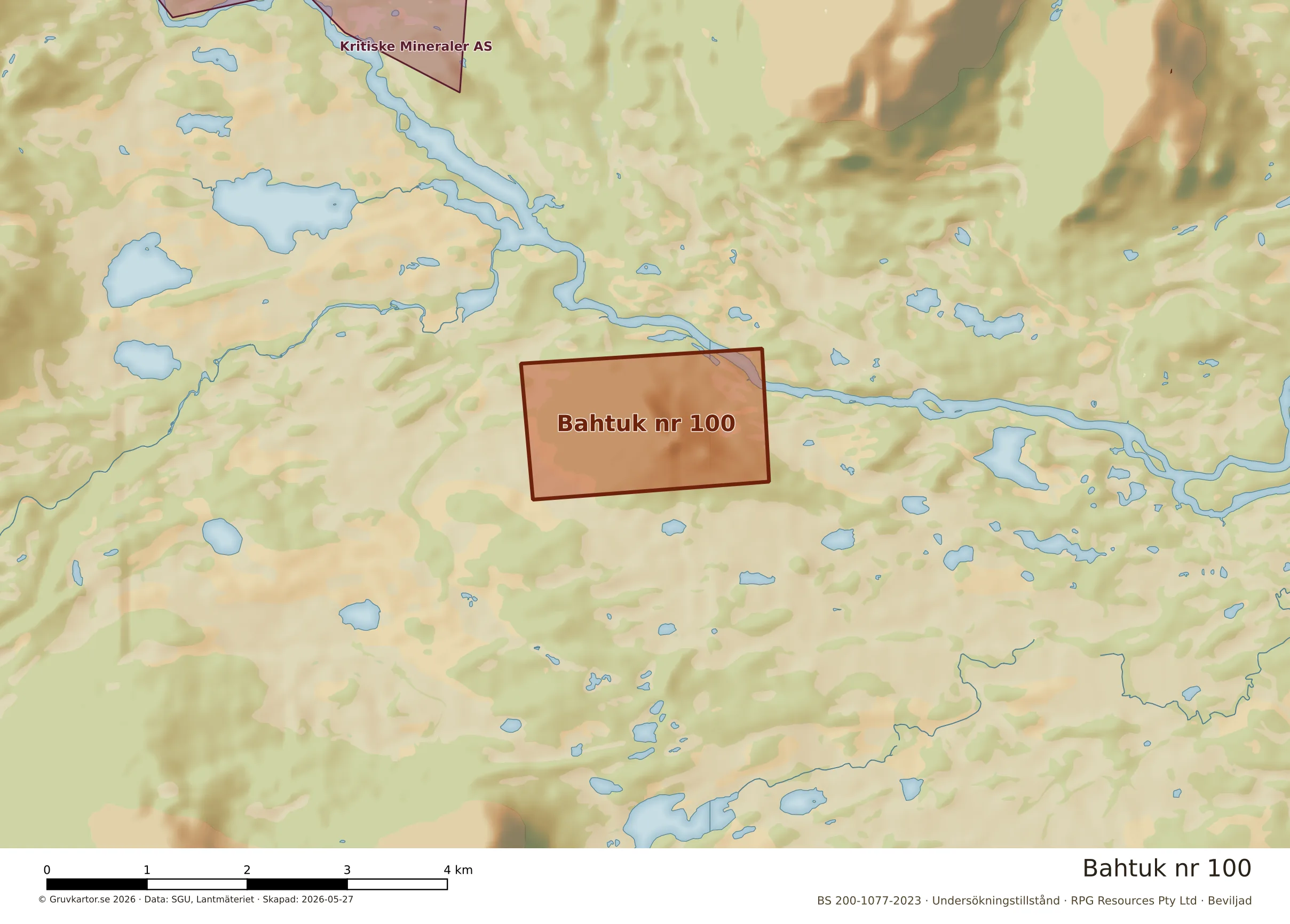 Närkarta över Bahtuk nr 100