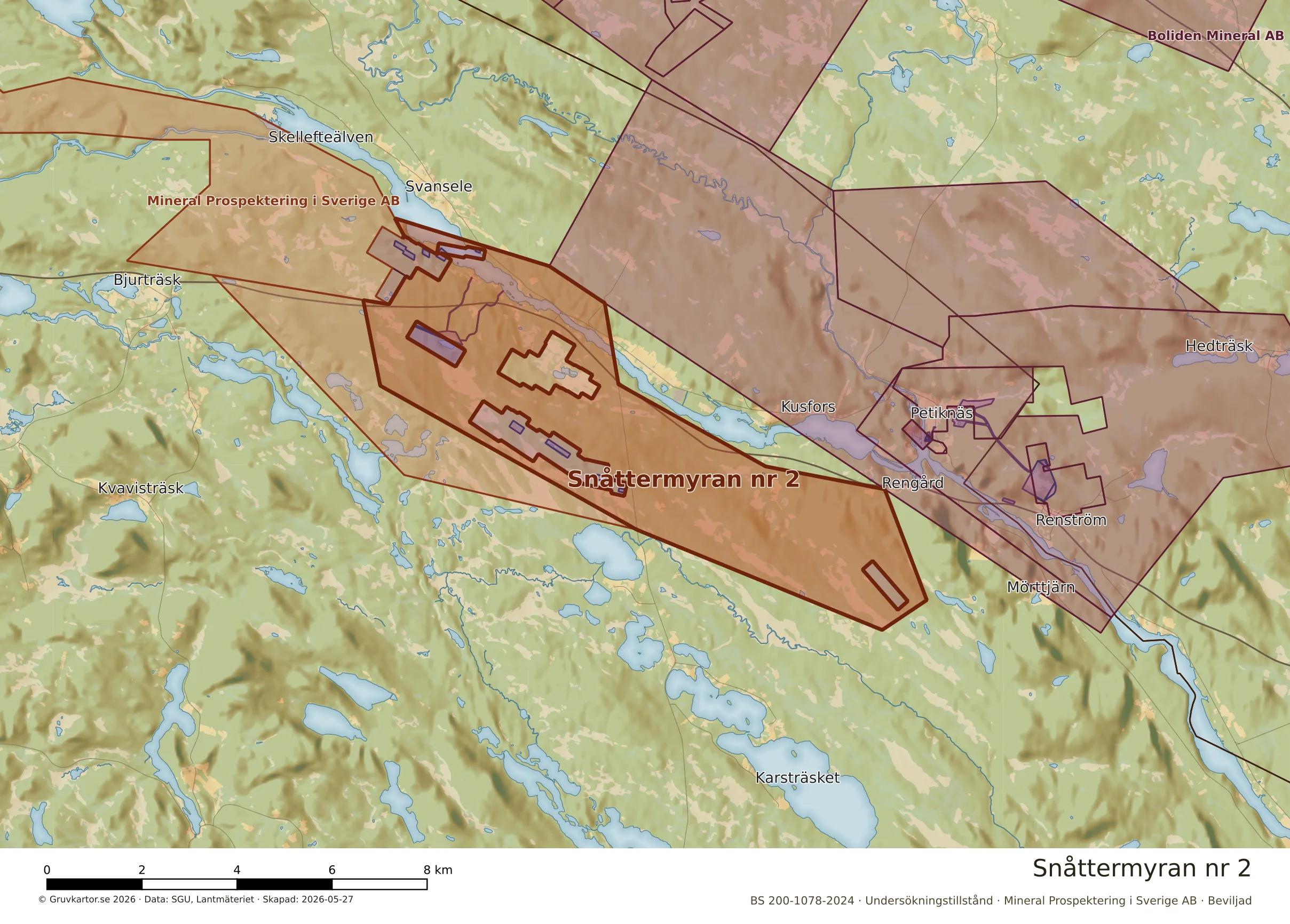 Närkarta över Snåttermyran nr 2