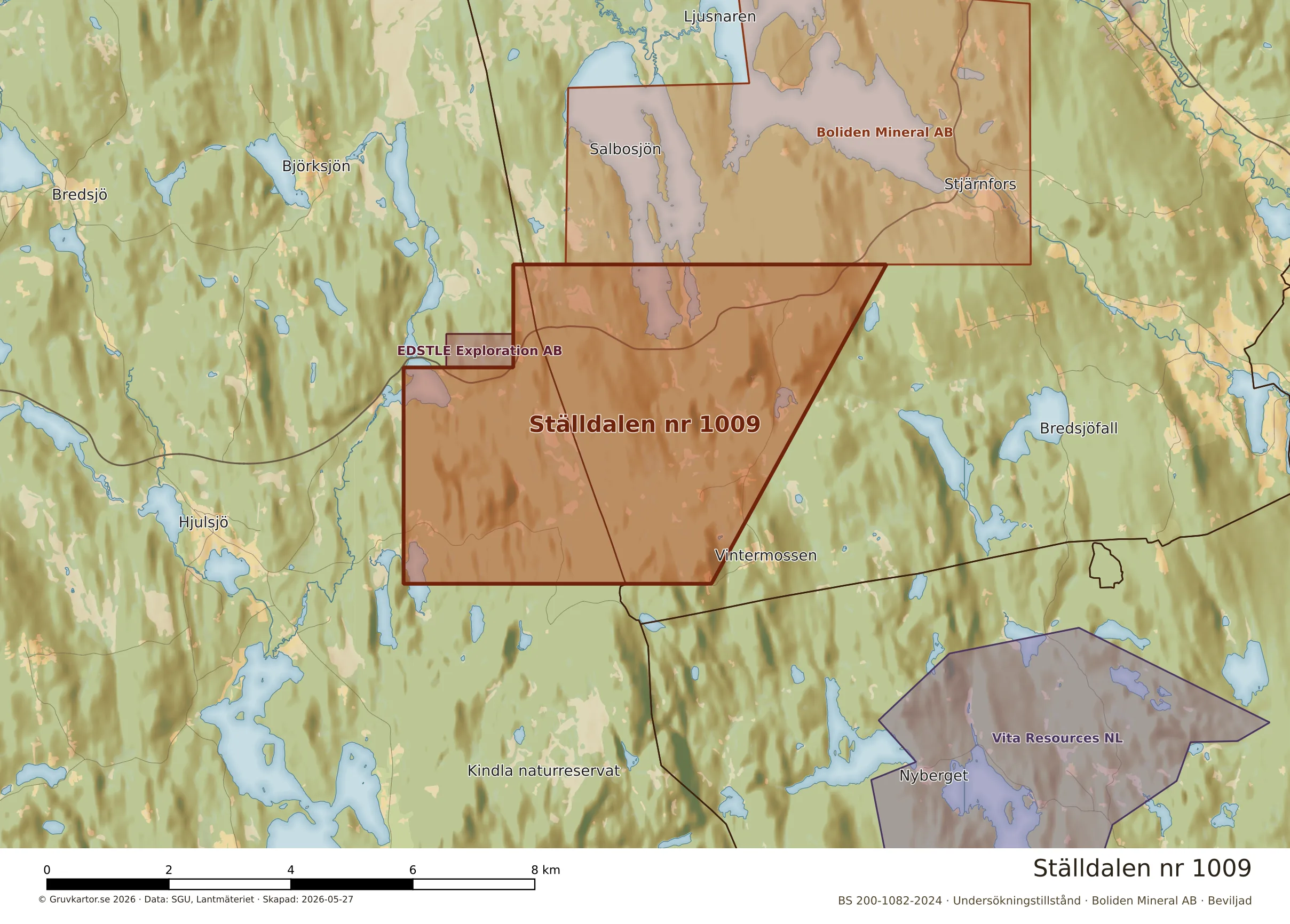 Närkarta över Ställdalen nr 1009