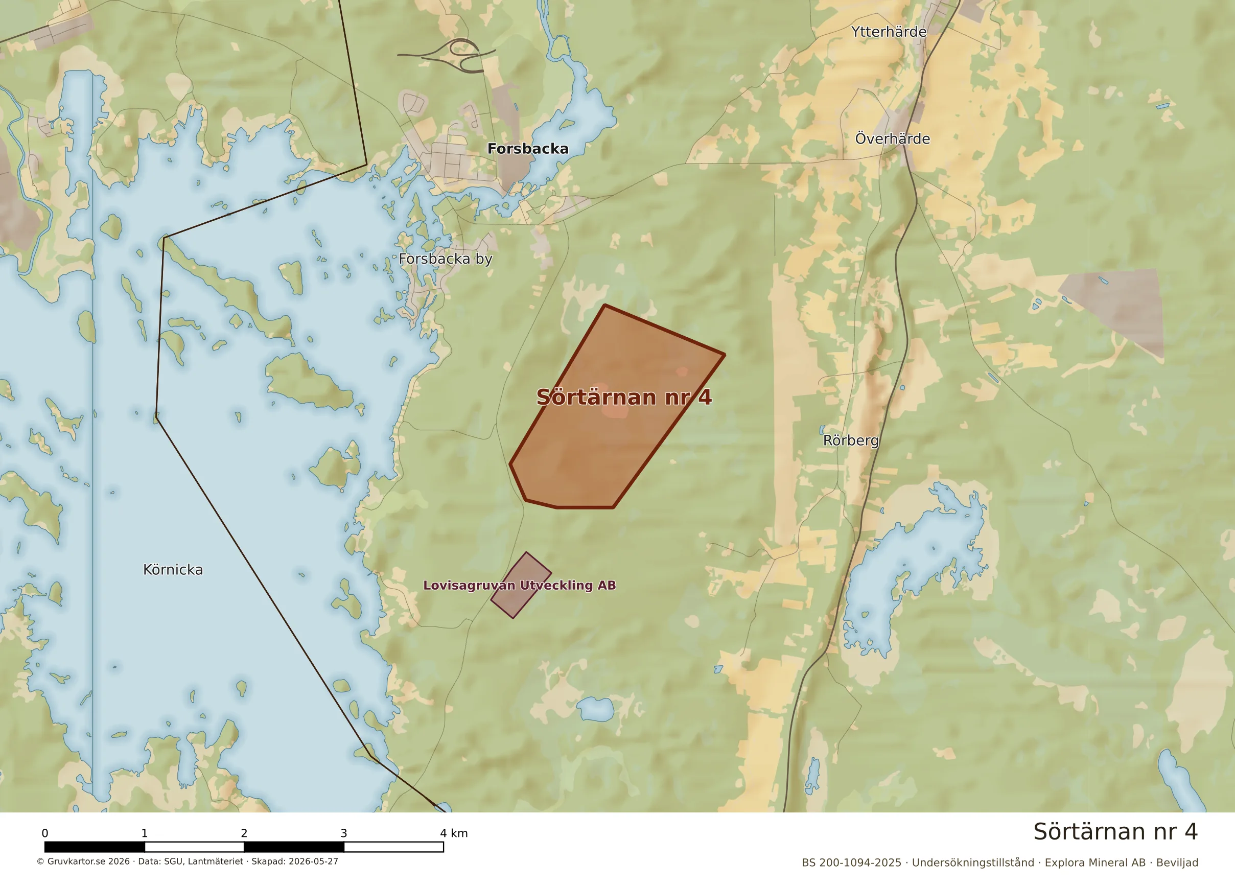 Närkarta över Sörtärnan nr 4
