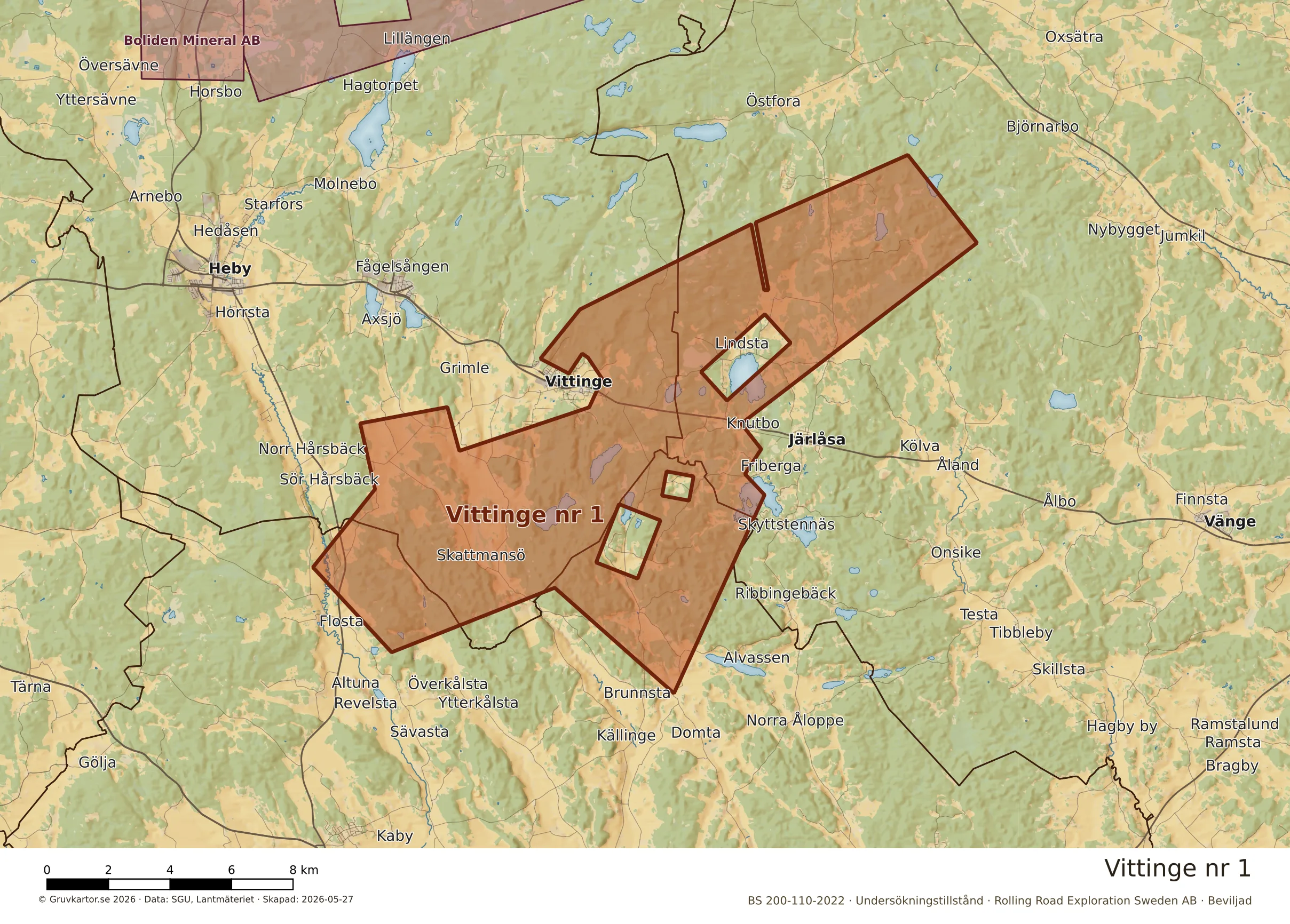 Närkarta över Vittinge nr 1