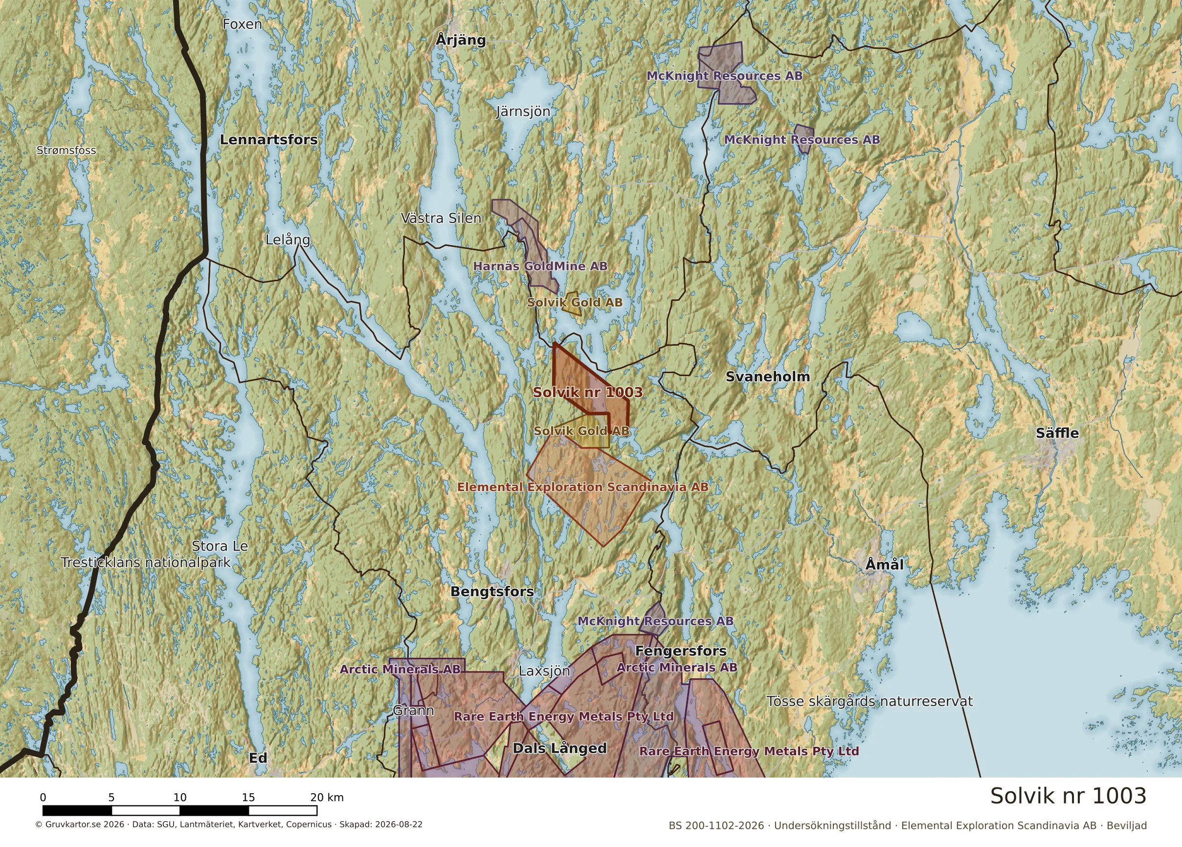 Översiktskarta över Solvik nr 1003 i sitt landskap
