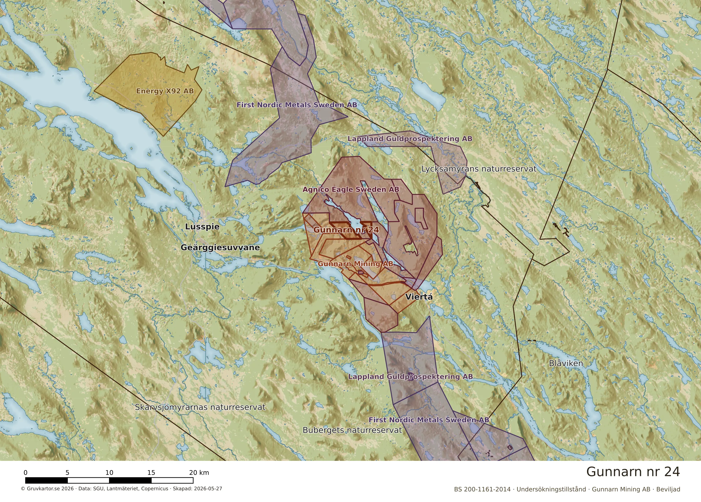 Översiktskarta över Gunnarn nr 24 i sitt landskap