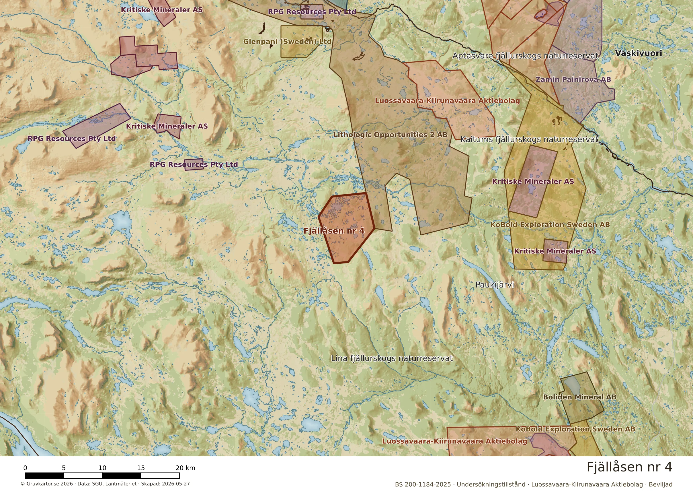 Översiktskarta över Fjällåsen nr 4 i sitt landskap