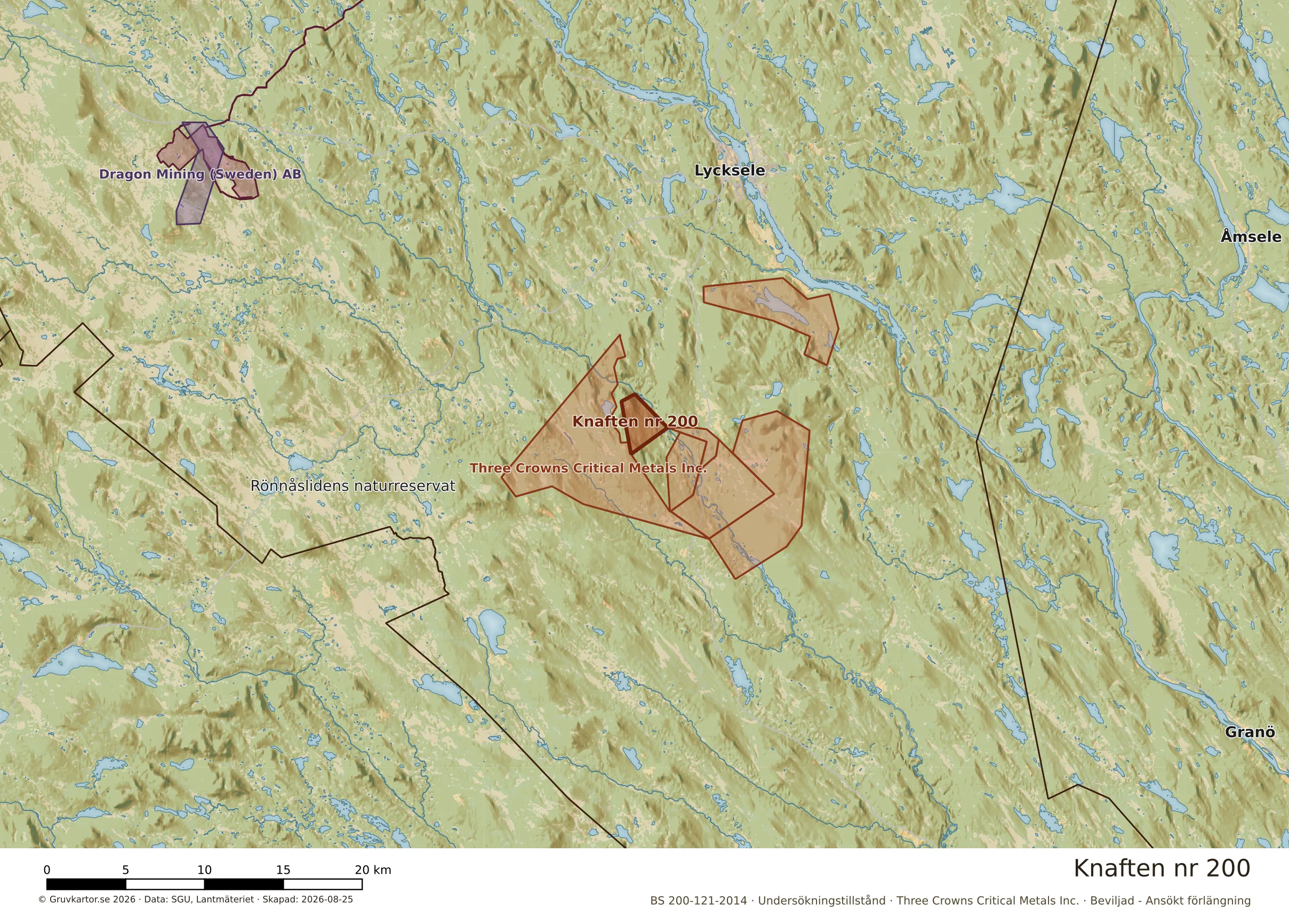 Översiktskarta över Knaften nr 200 i sitt landskap