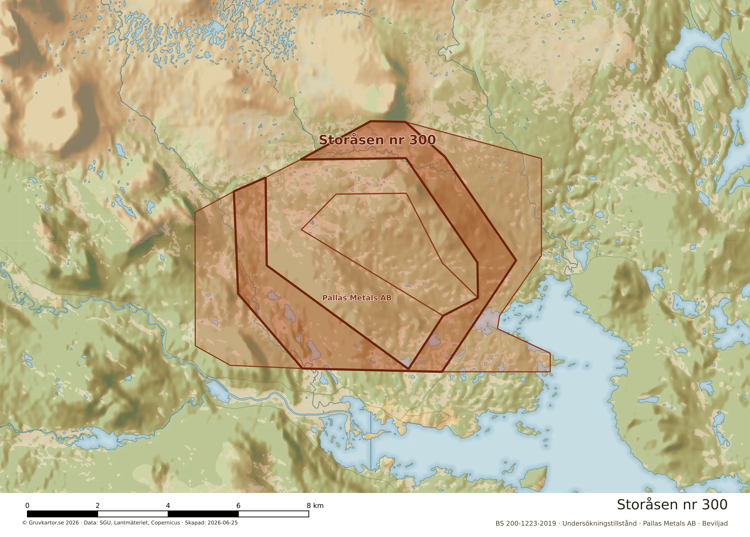 Närkarta över Storåsen nr 300