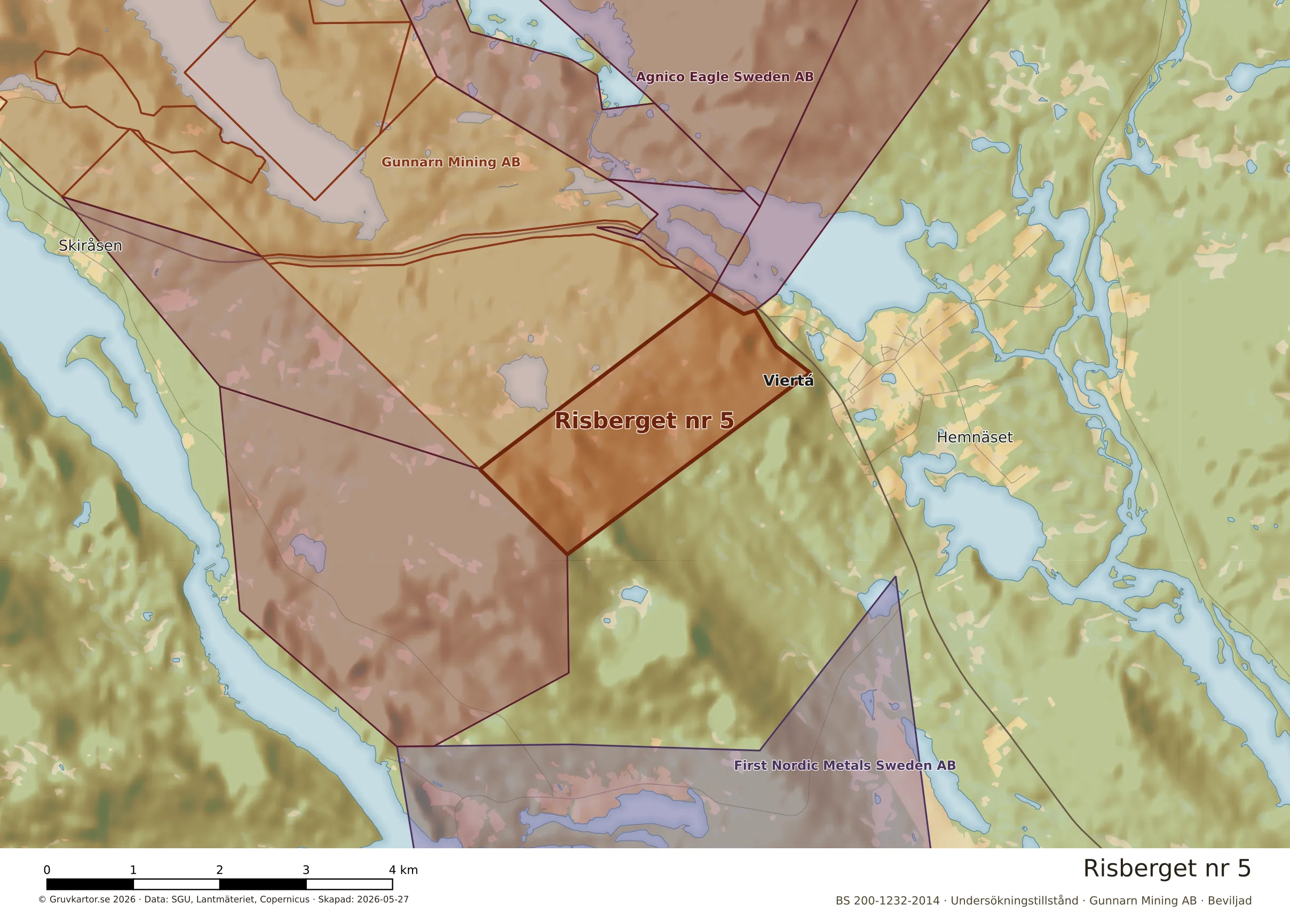 Närkarta över Risberget nr 5