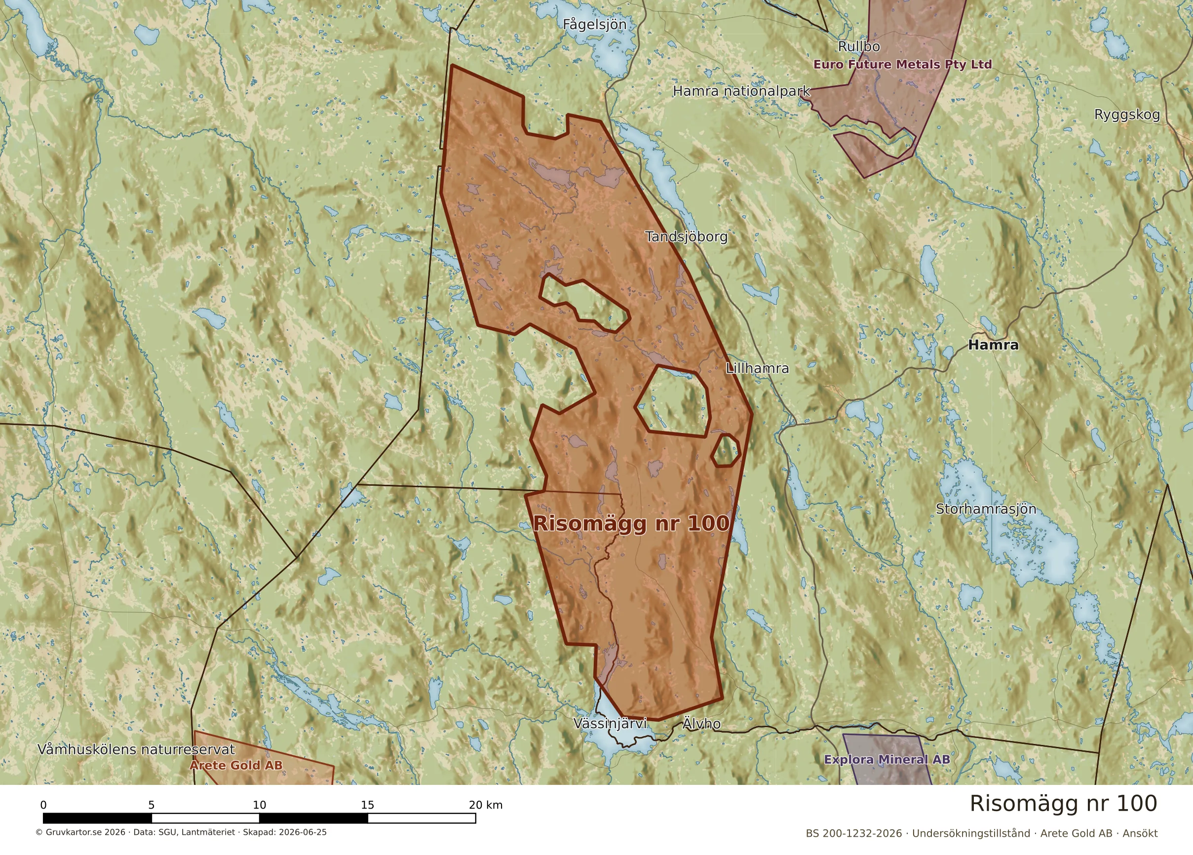 Närkarta över Risomägg nr 100