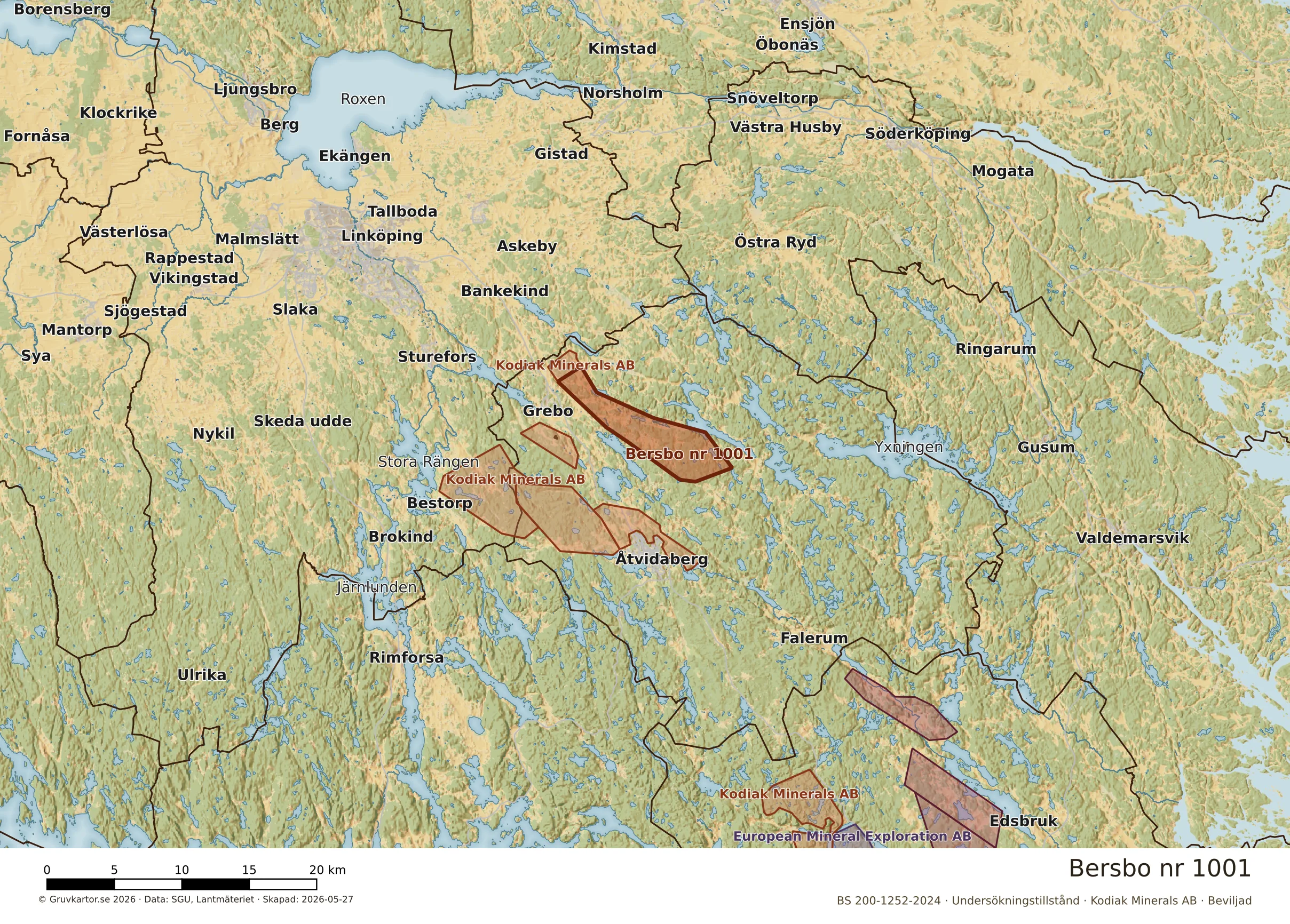 Översiktskarta över Bersbo nr 1001 i sitt landskap