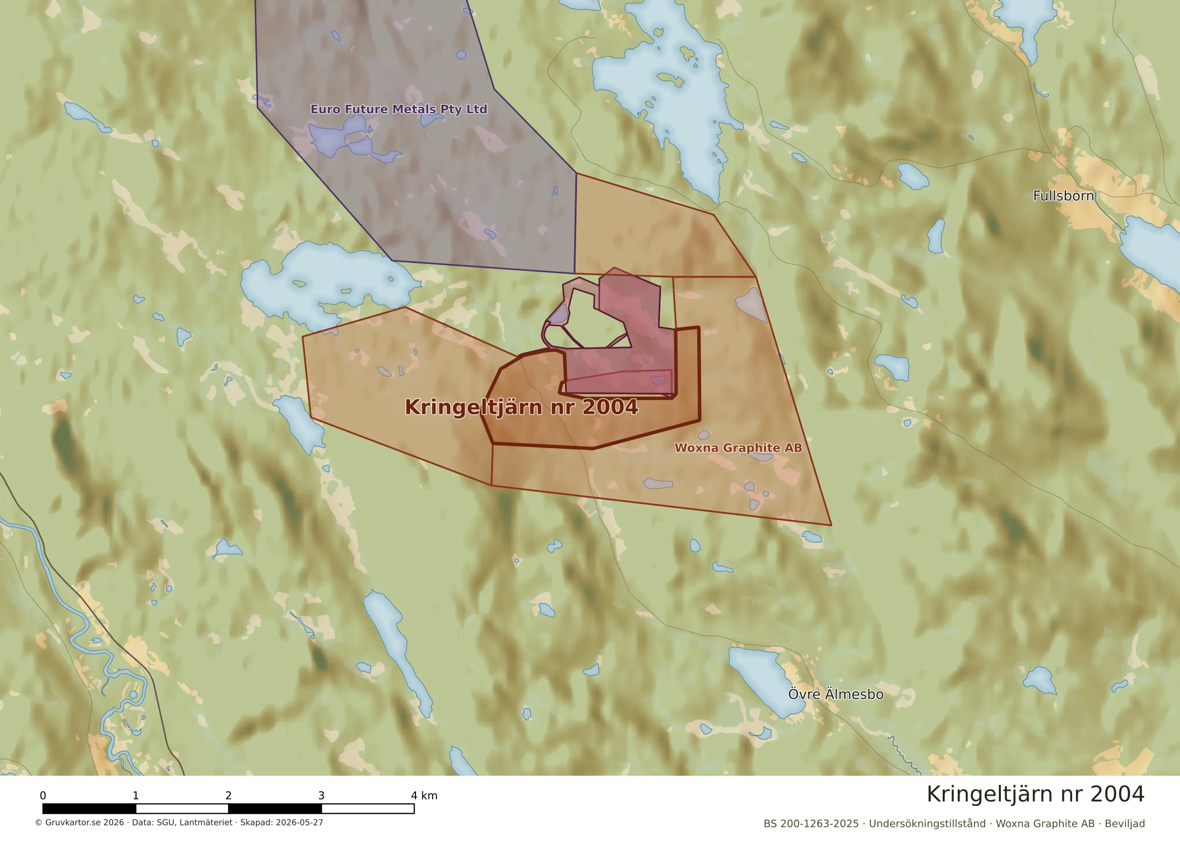 Närkarta över Kringeltjärn nr 2004