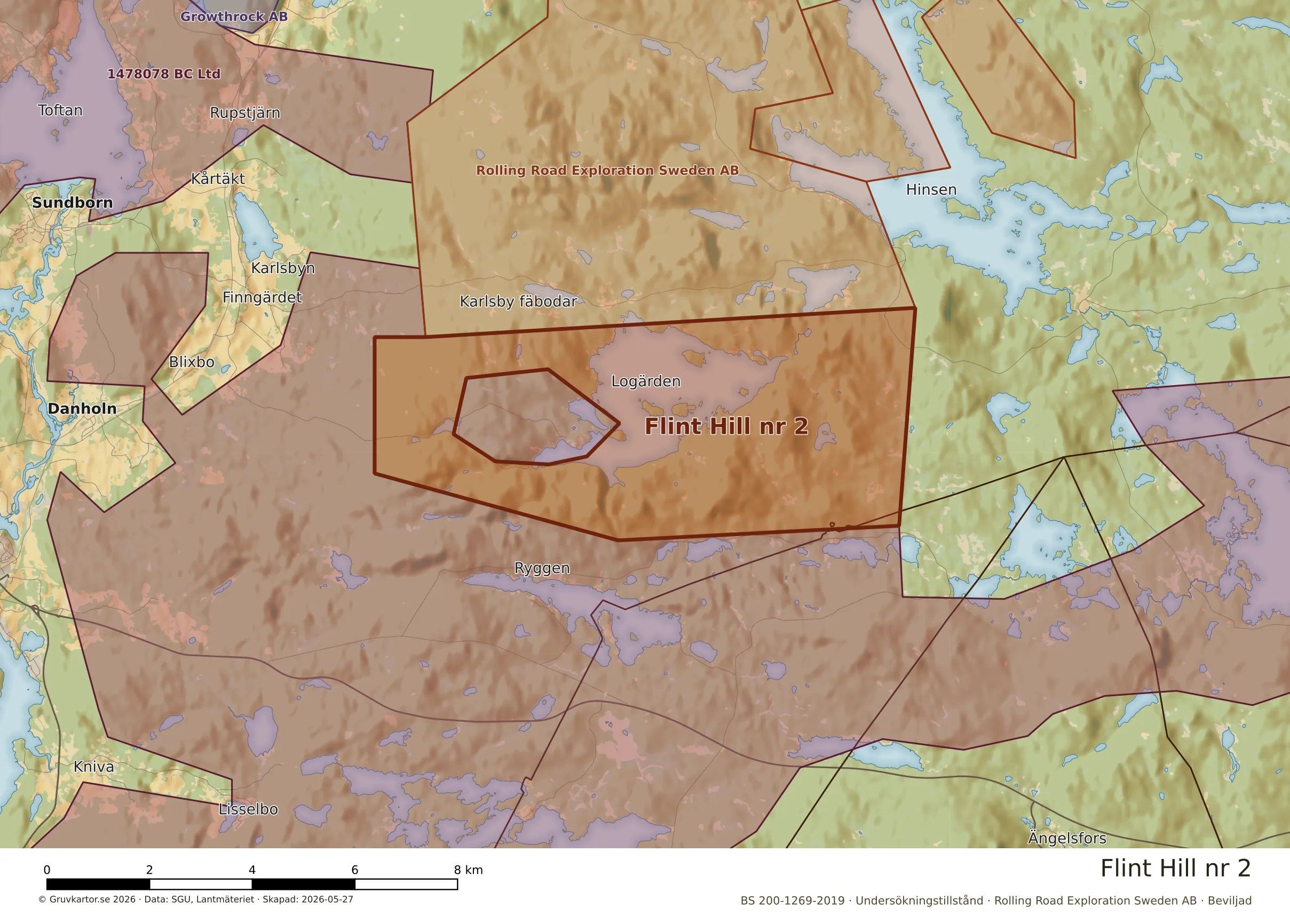 Närkarta över Flint Hill nr 2