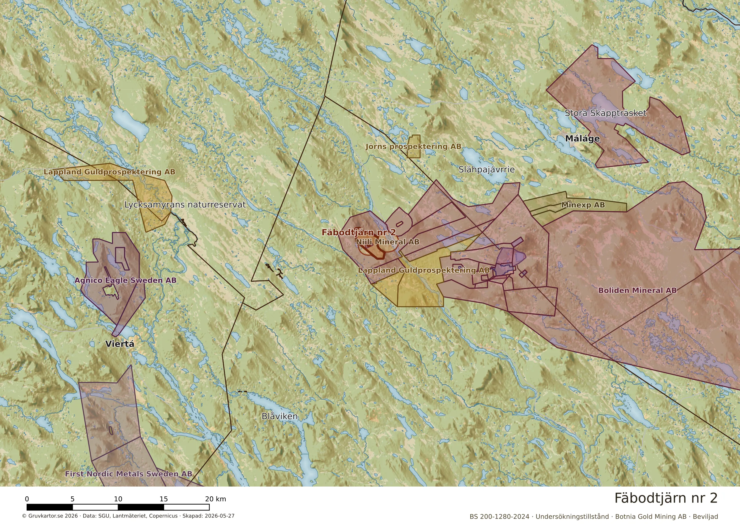 Översiktskarta över Fäbodtjärn nr 2 i sitt landskap