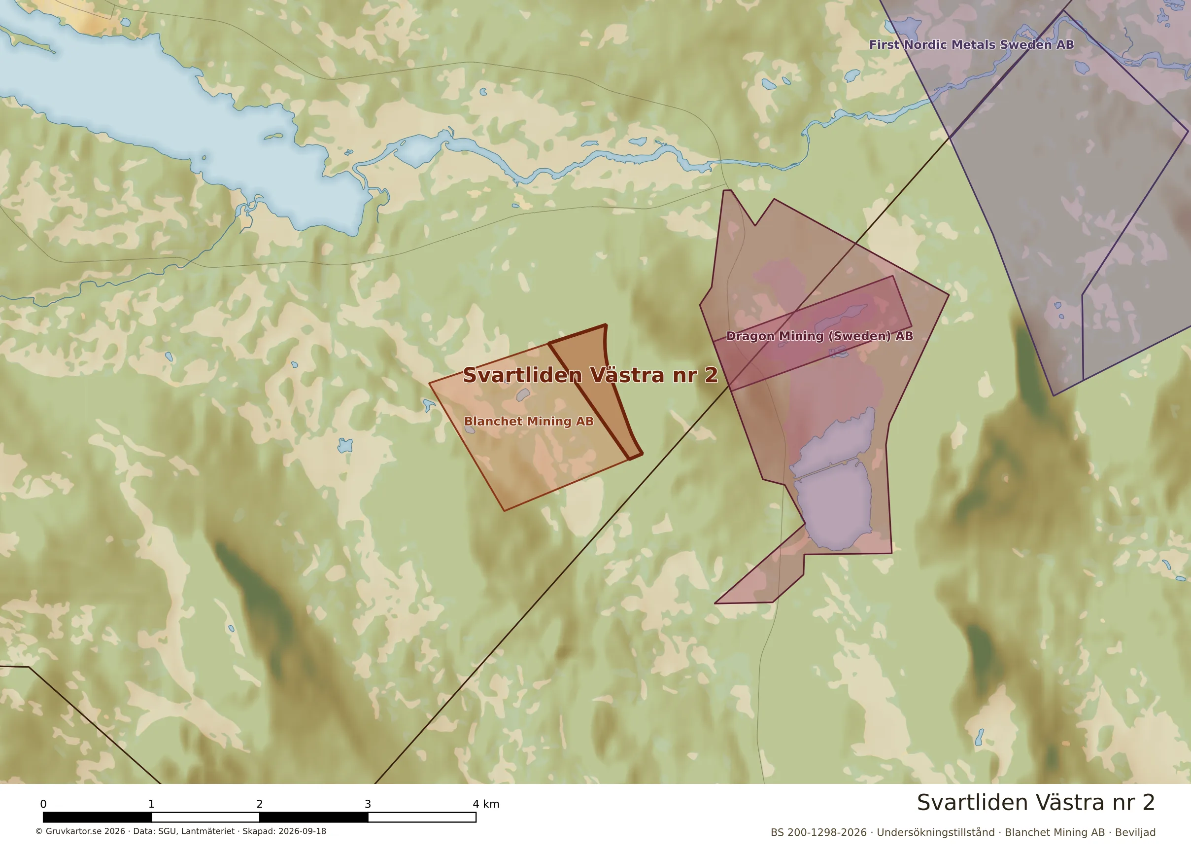 Närkarta över Svartliden Västra nr 2