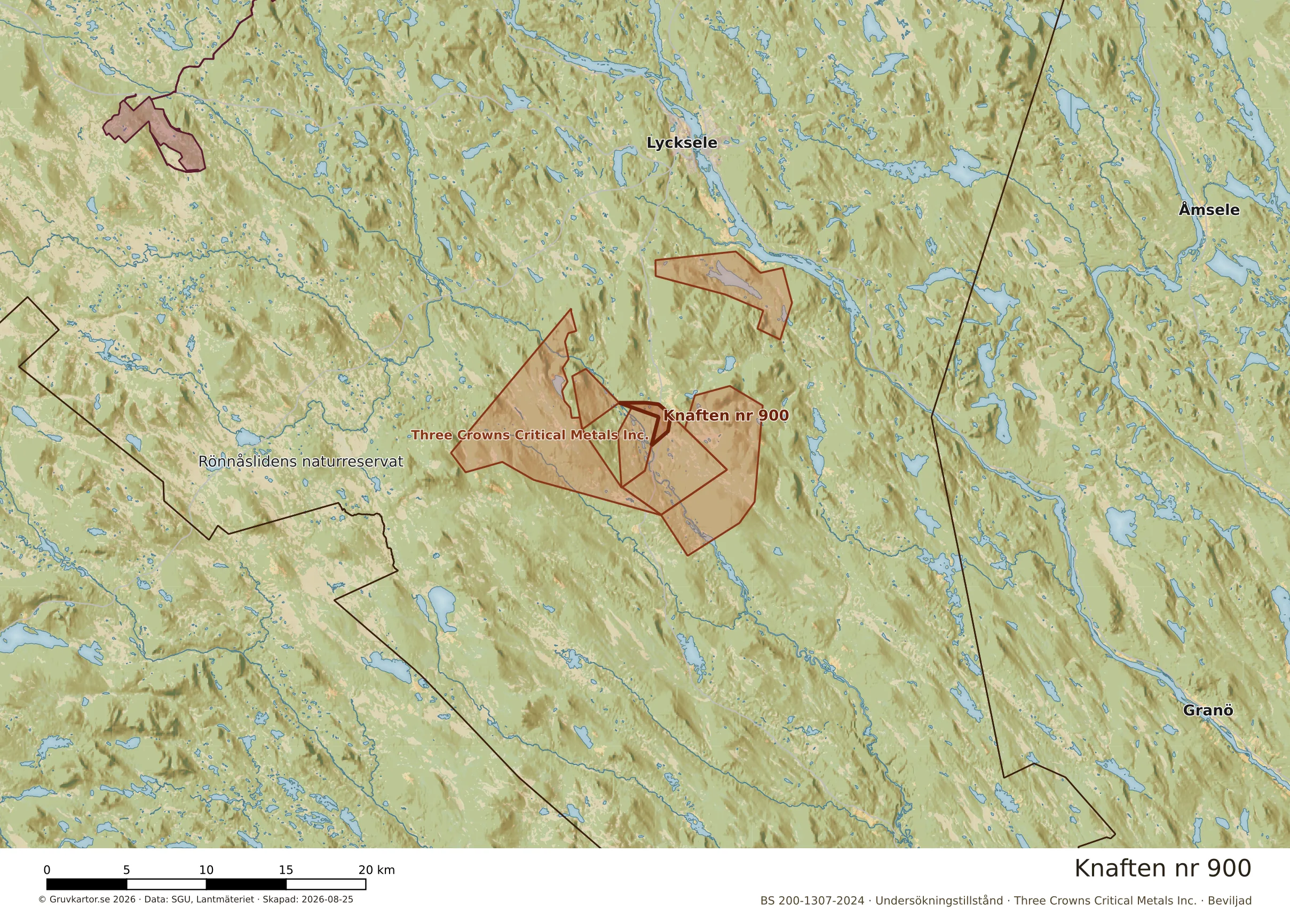 Översiktskarta över Knaften nr 900 i sitt landskap