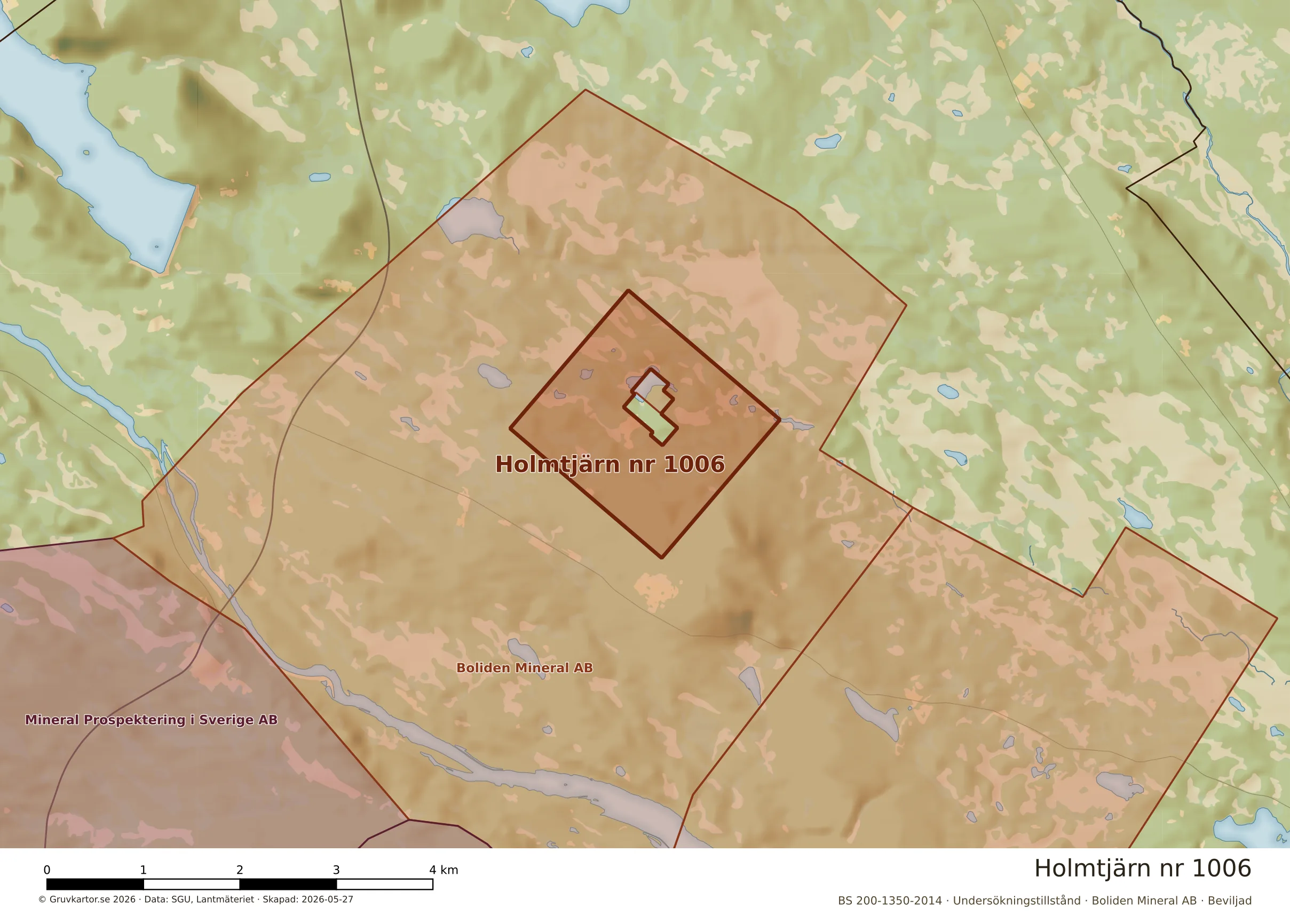 Närkarta över Holmtjärn nr 1006