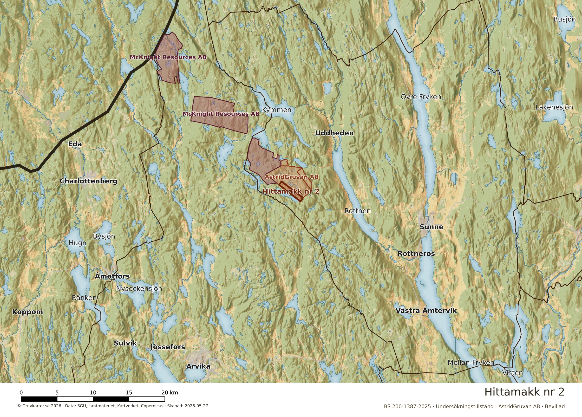 Översiktskarta över Hittamakk nr 2 i sitt landskap