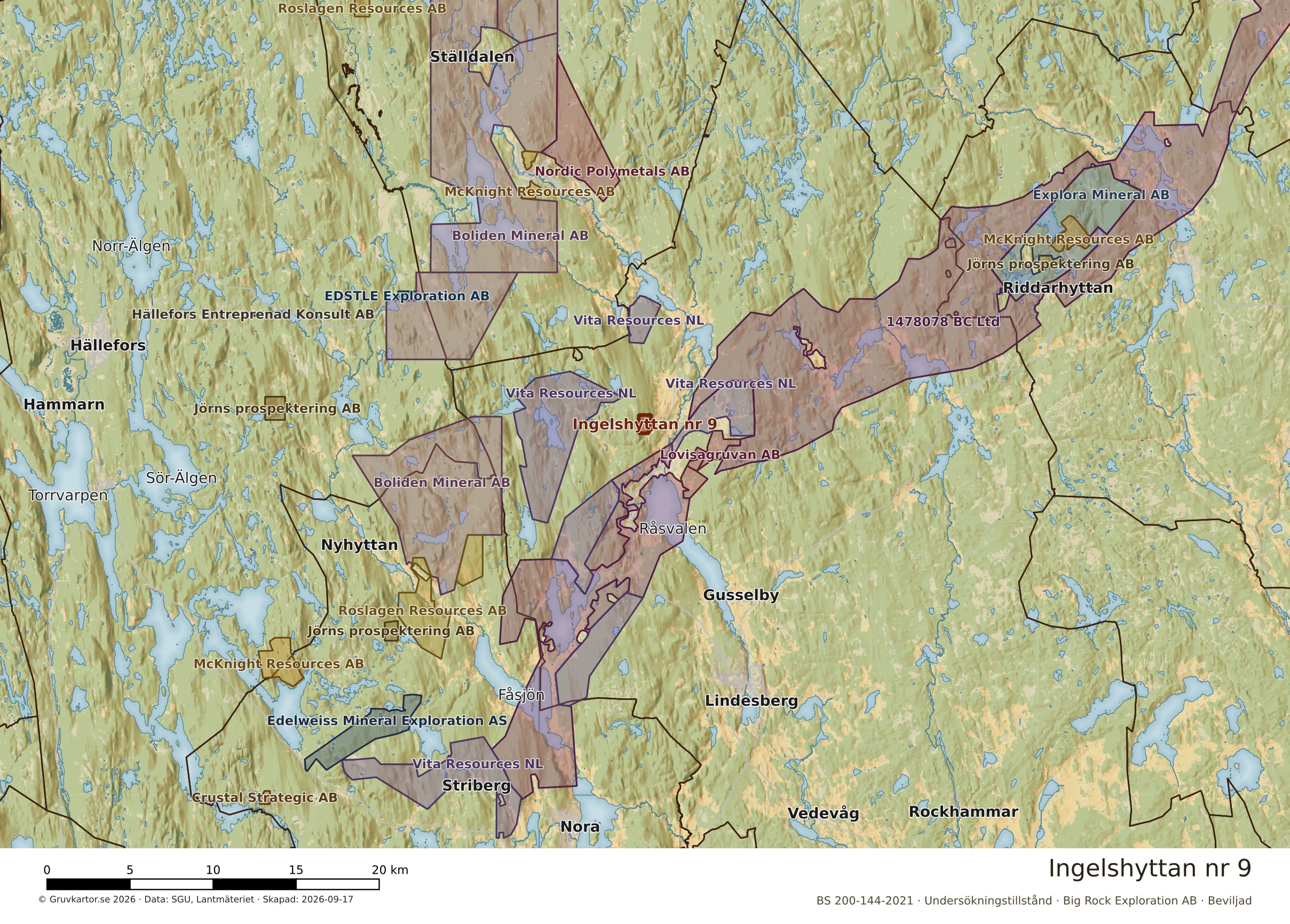 Översiktskarta över Ingelshyttan nr 9 i sitt landskap