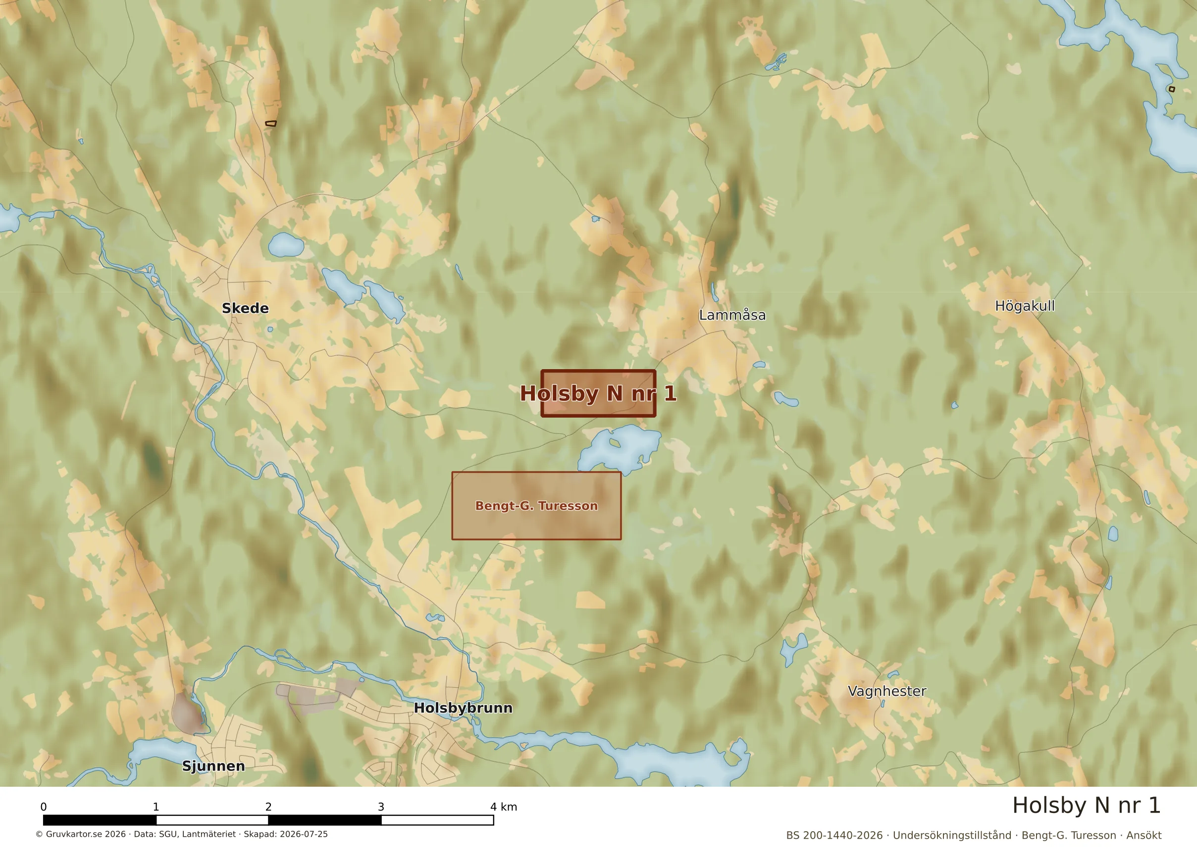 Närkarta över Holsby N nr 1