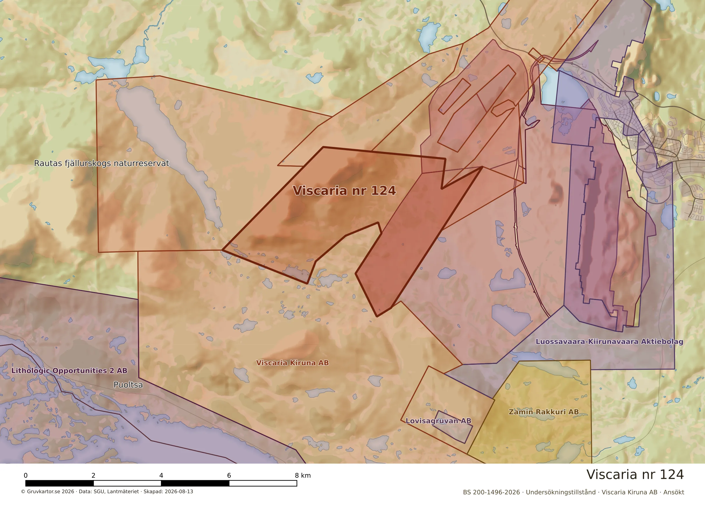 Närkarta över Viscaria nr 124