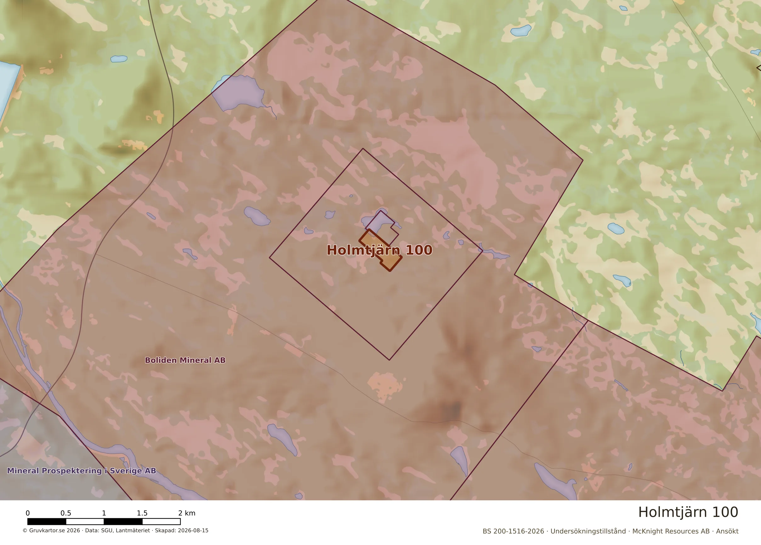Närkarta över Holmtjärn 100