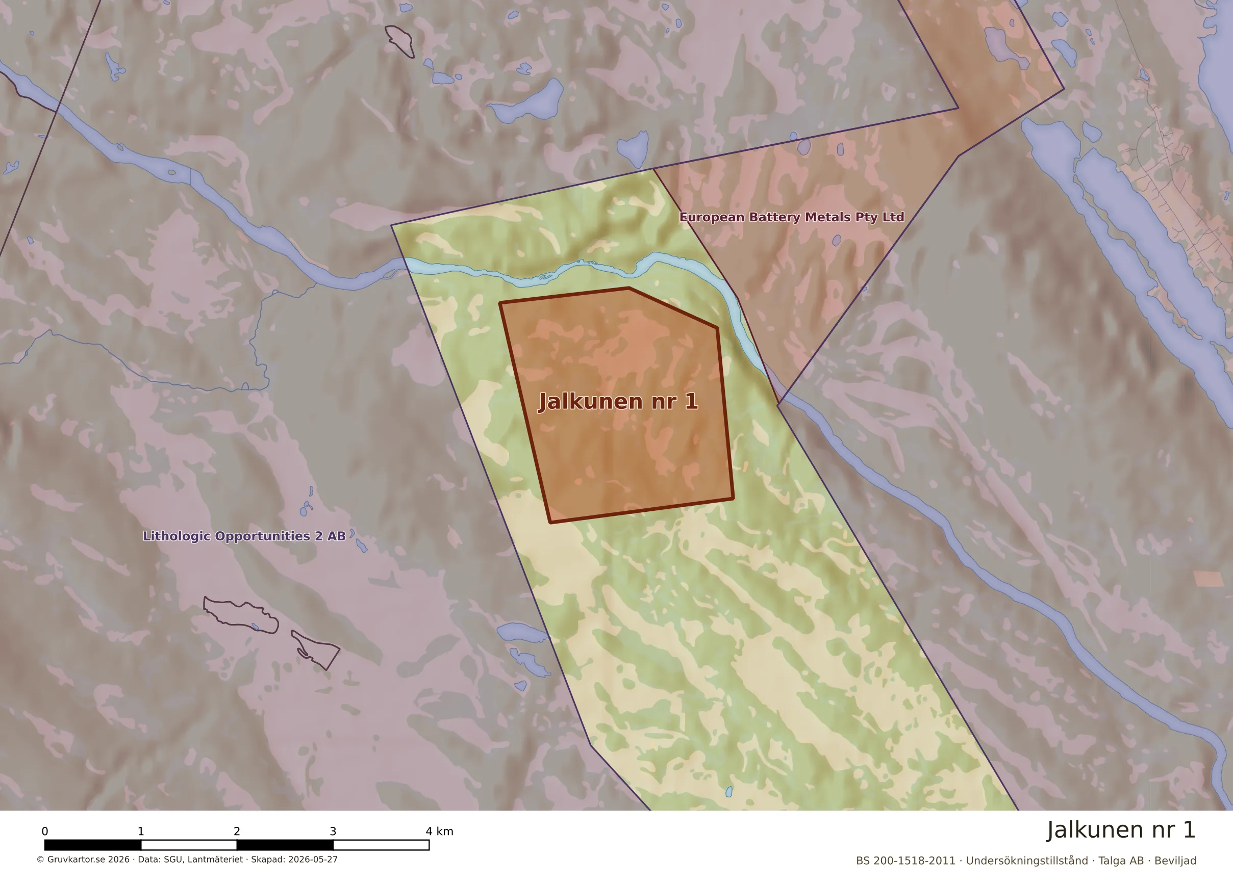 Närkarta över Jalkunen nr 1