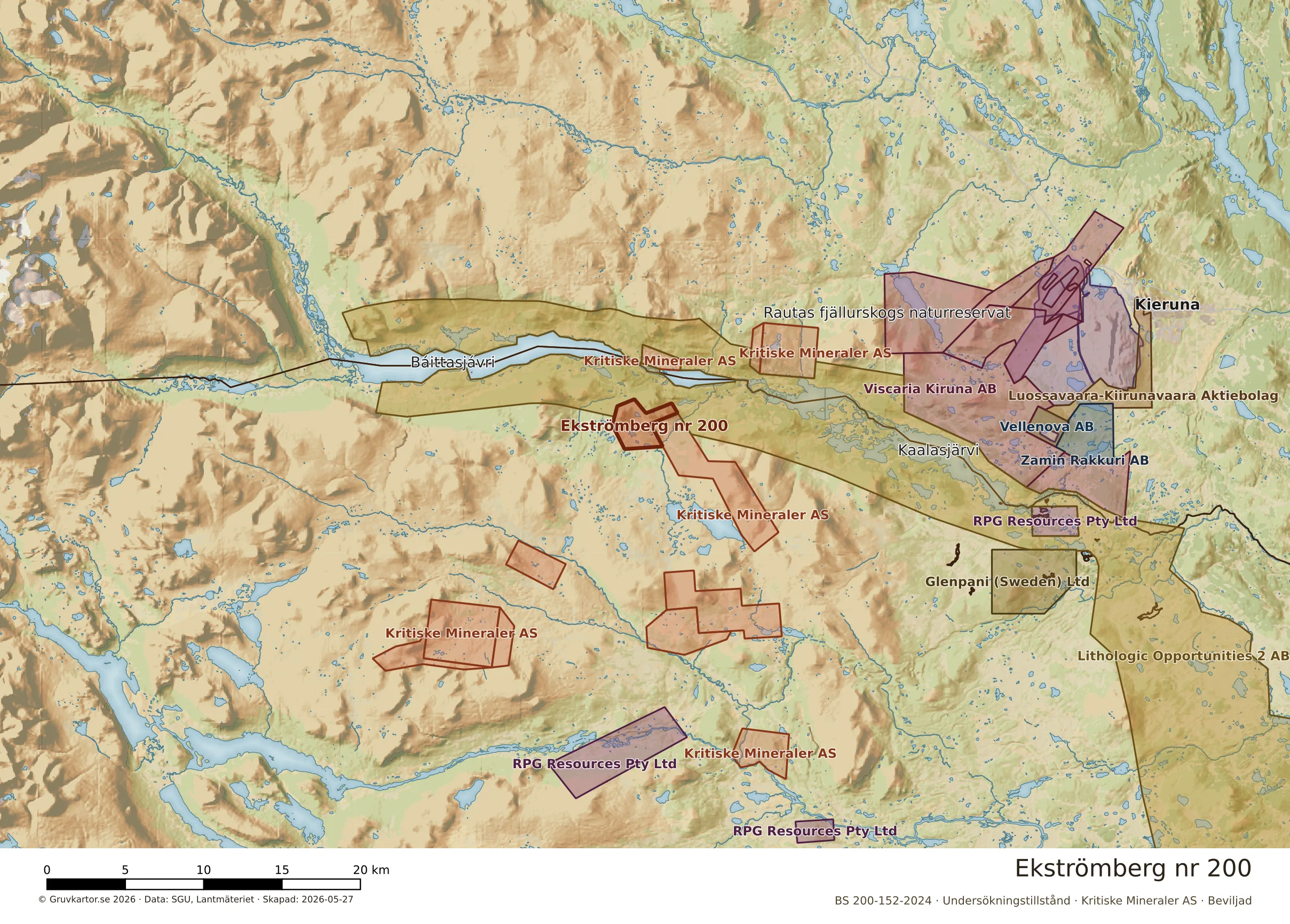 Översiktskarta över Ekströmberg nr 200 i sitt landskap