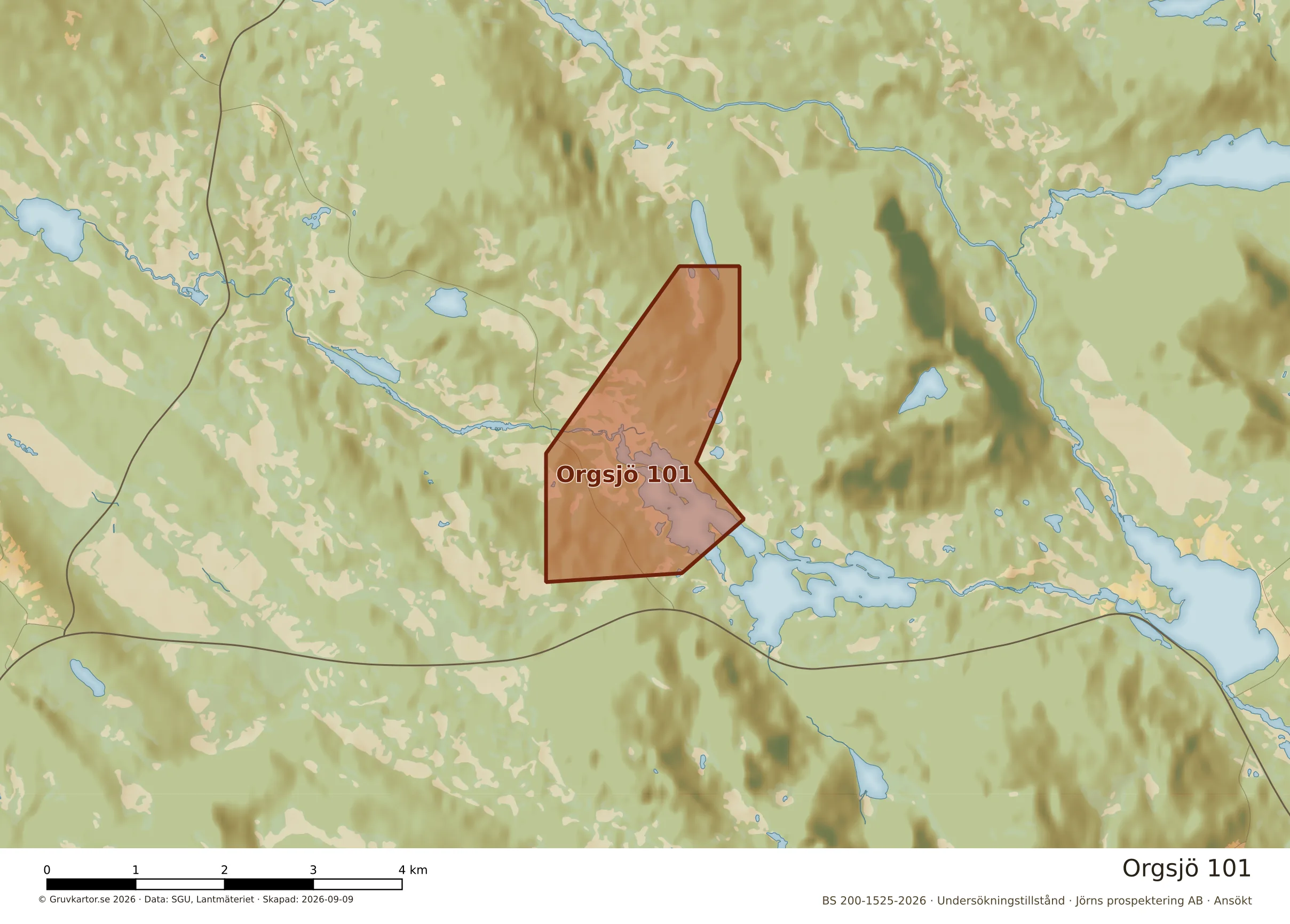 Närkarta över Orgsjö 101