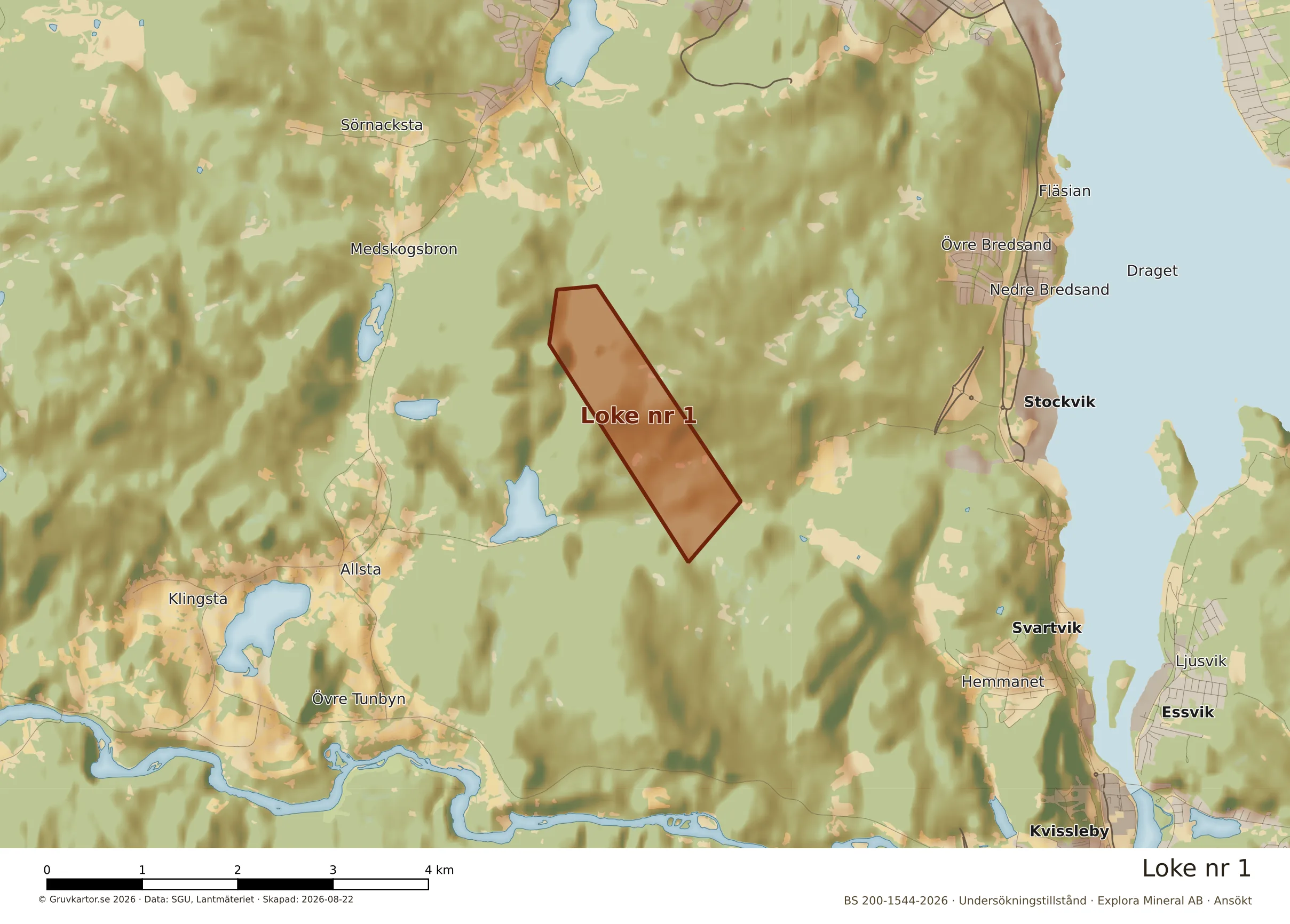 Närkarta över Loke nr 1