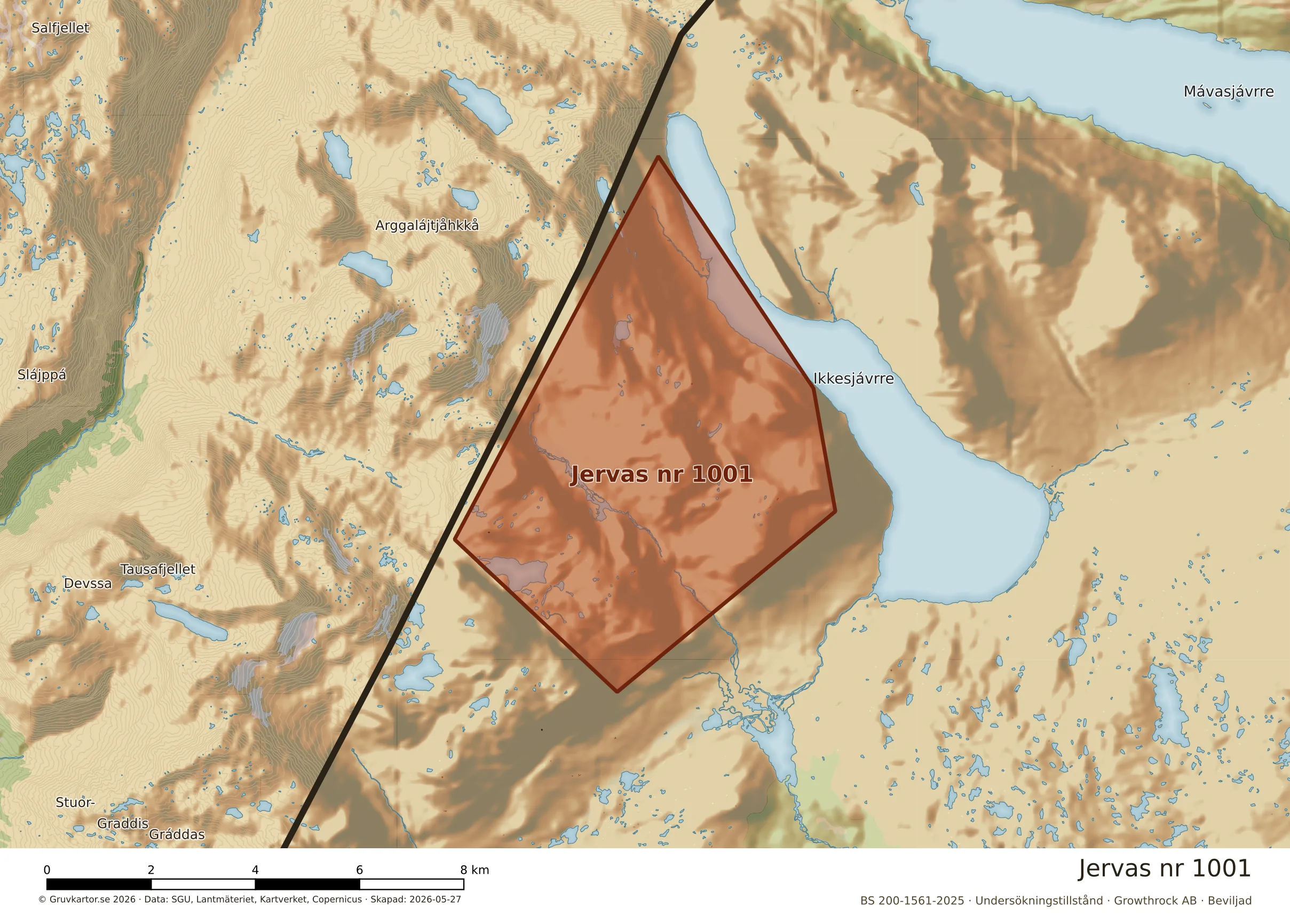 Närkarta över Jervas nr 1001