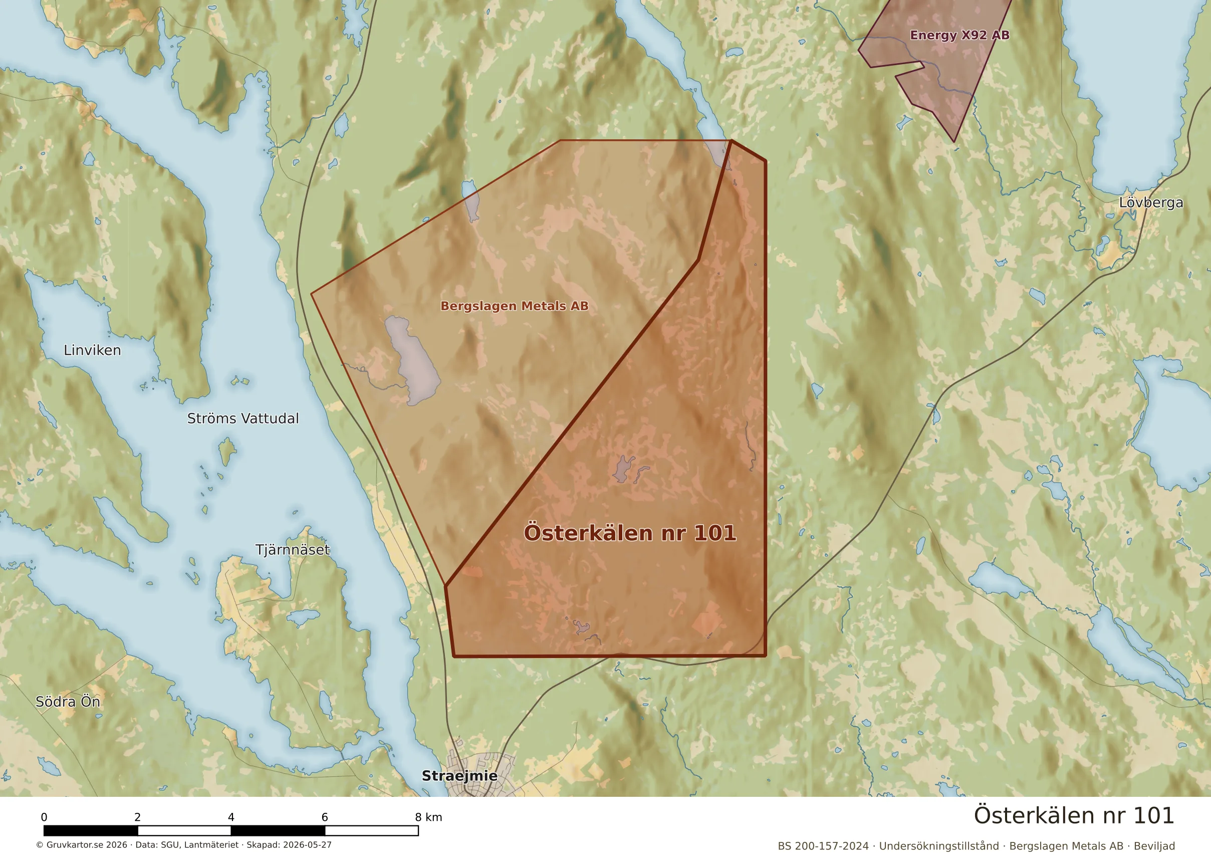 Närkarta över Österkälen nr 101