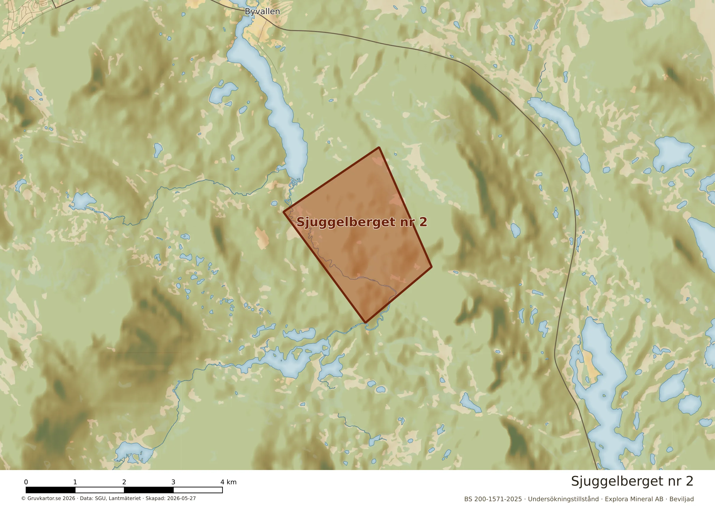 Närkarta över Sjuggelberget nr 2