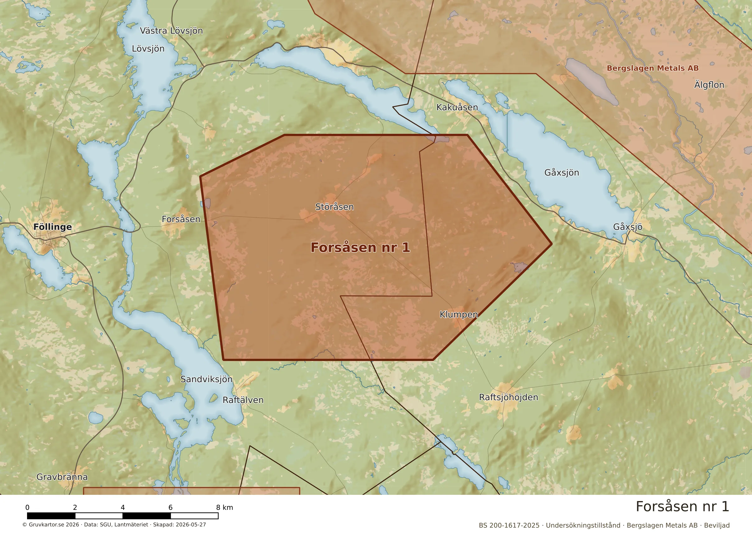 Närkarta över Forsåsen nr 1