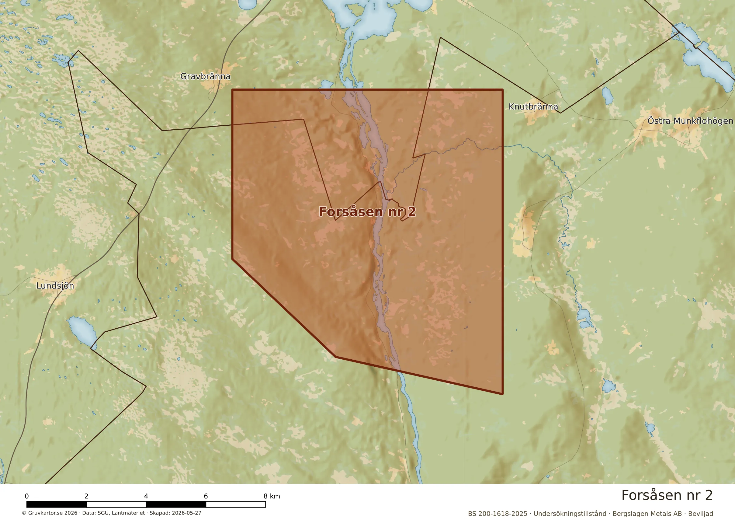 Närkarta över Forsåsen nr 2