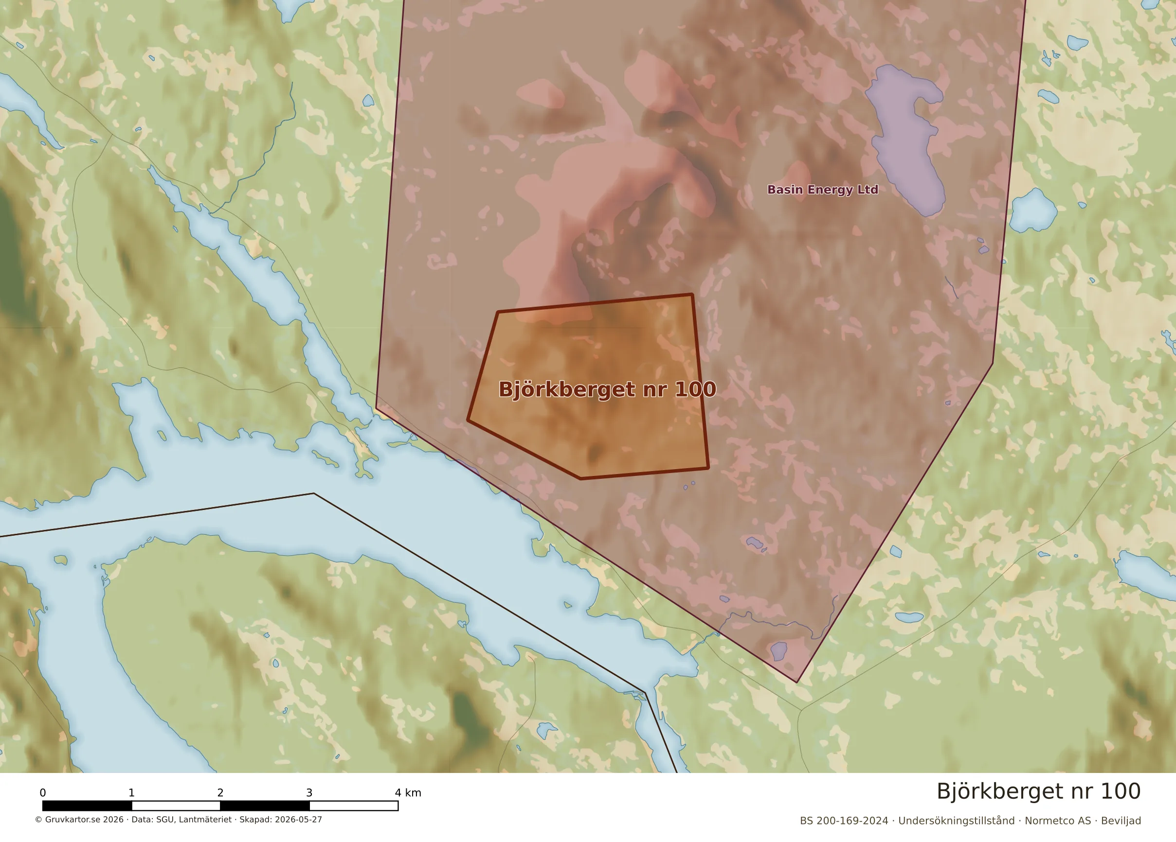 Närkarta över Björkberget nr 100