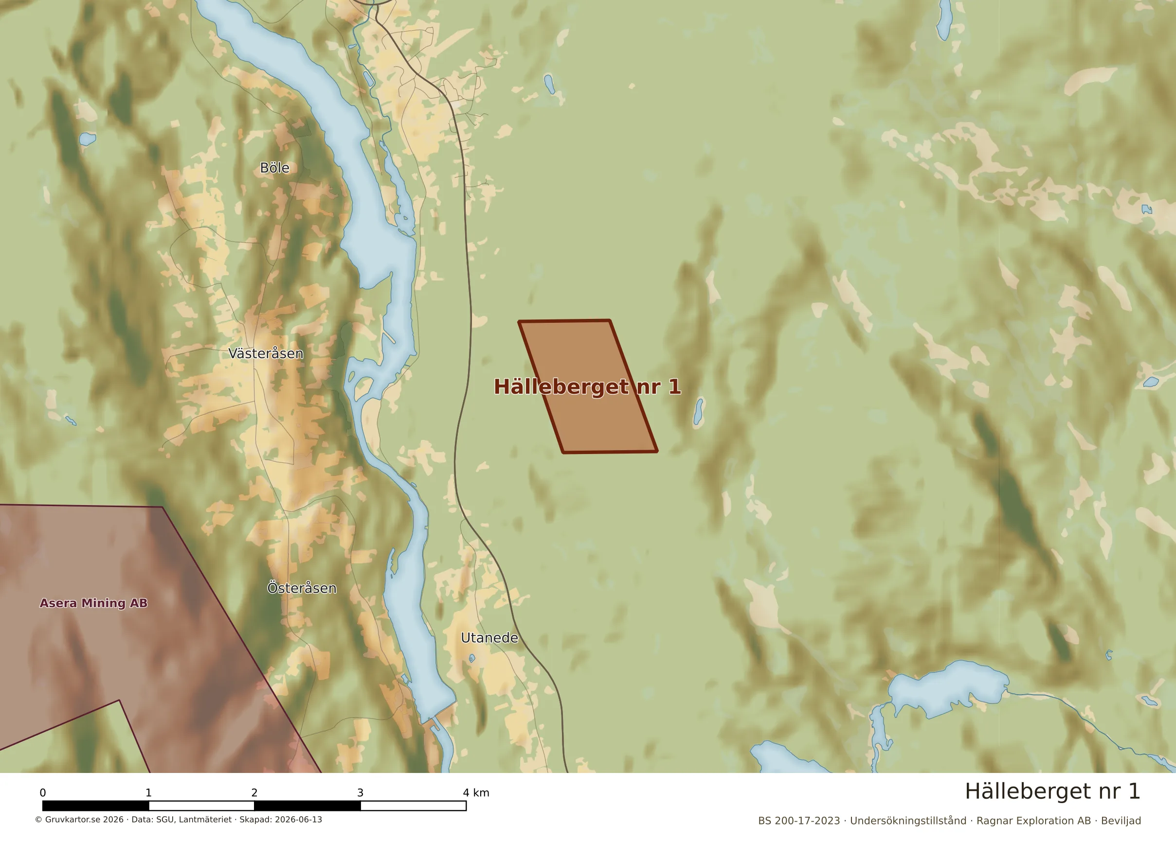 Närkarta över Hälleberget nr 1