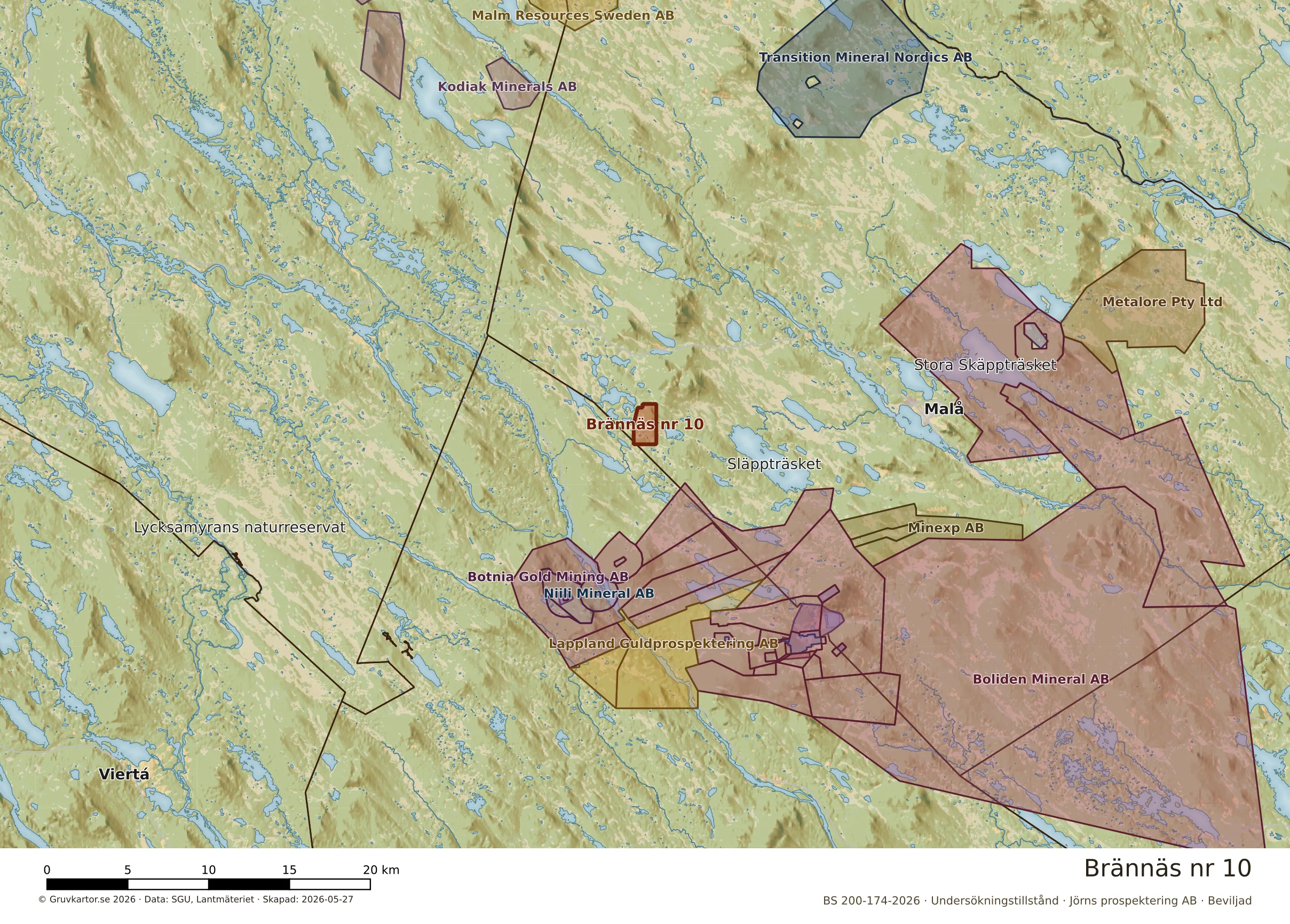 Översiktskarta över Brännäs nr 10 i sitt landskap