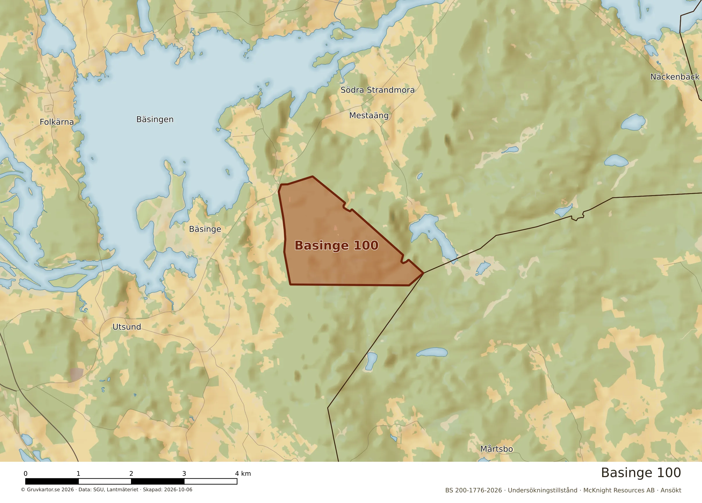 Närkarta över Basinge 100