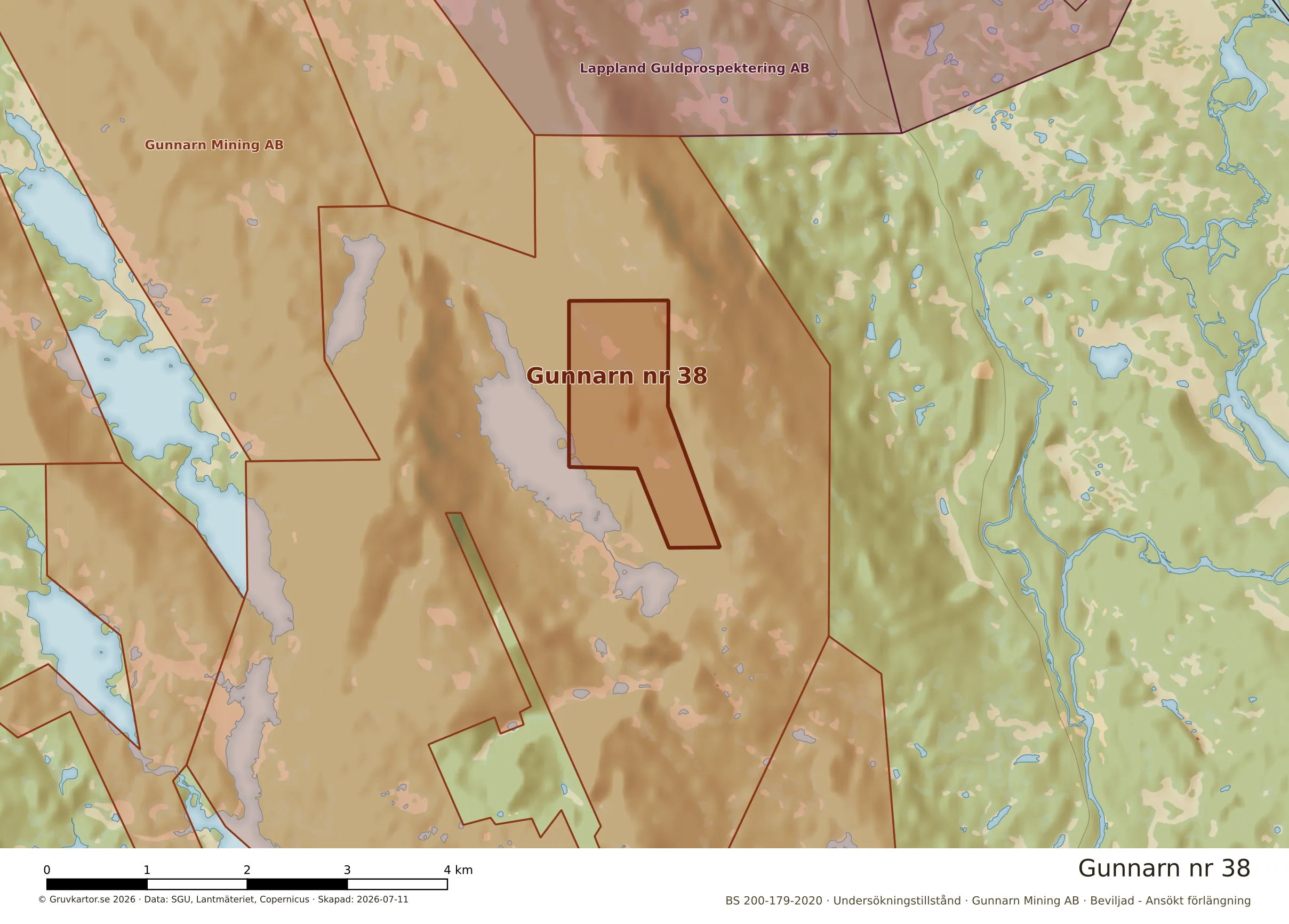 Närkarta över Gunnarn nr 38