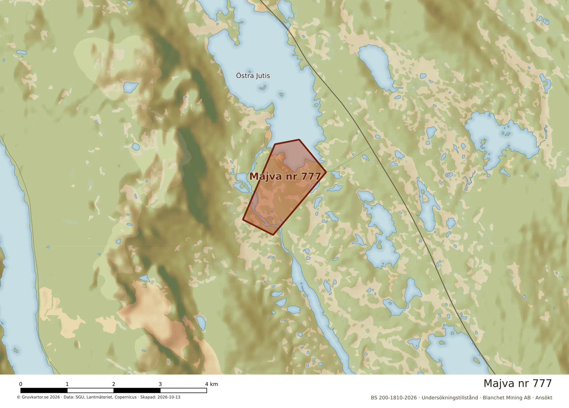 Närkarta över Majva nr 777