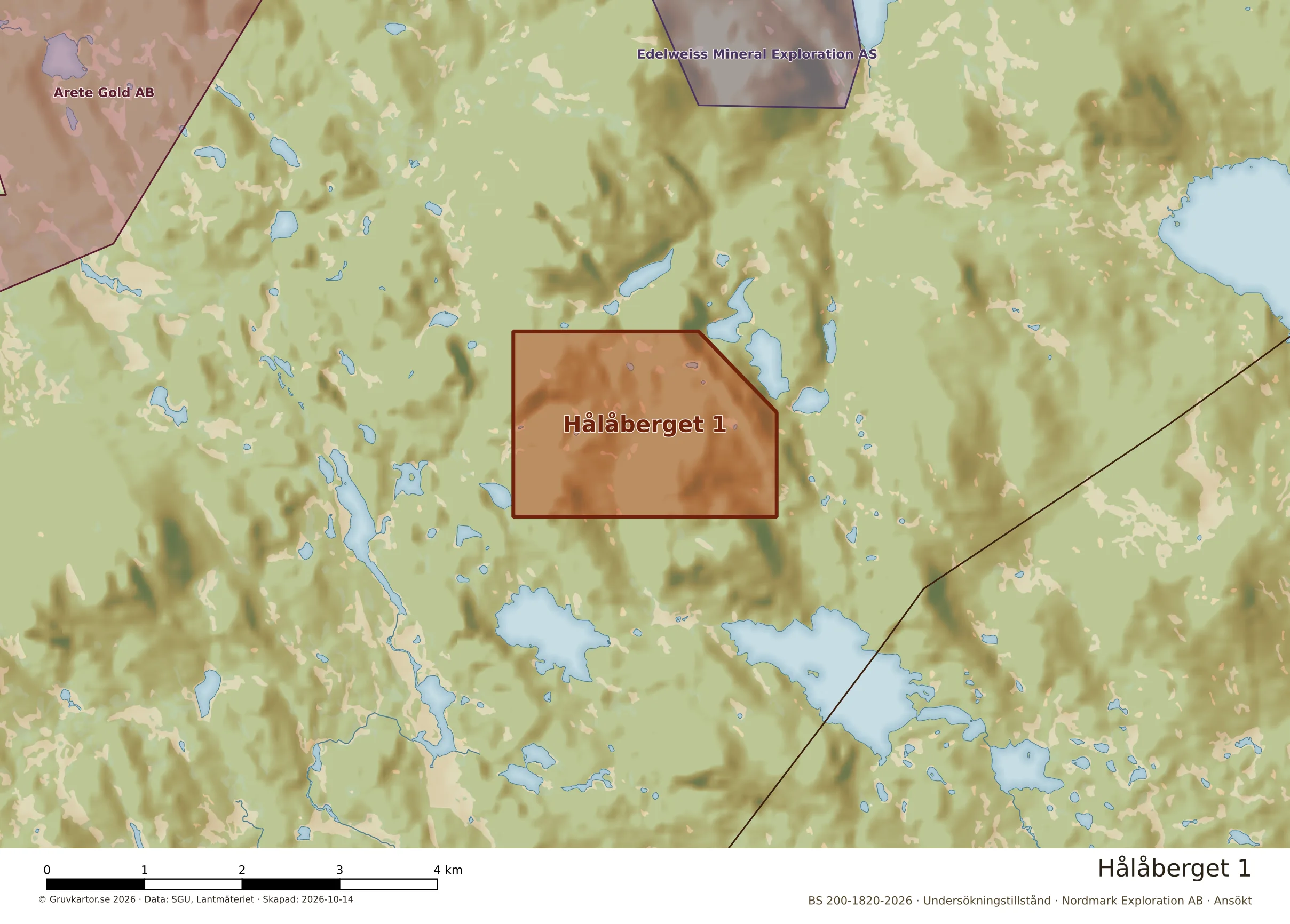 Närkarta över Hålåberget 1