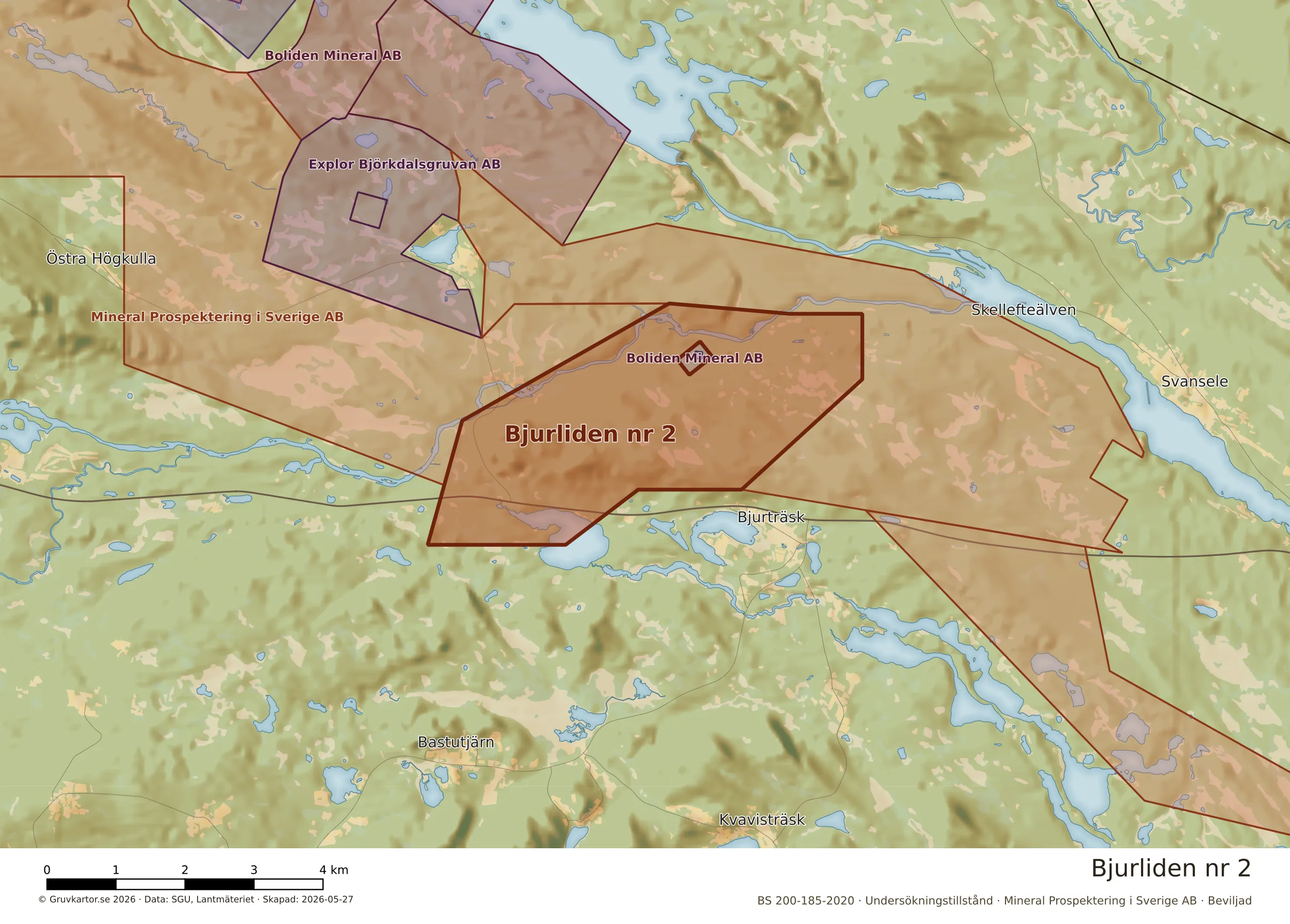 Närkarta över Bjurliden nr 2