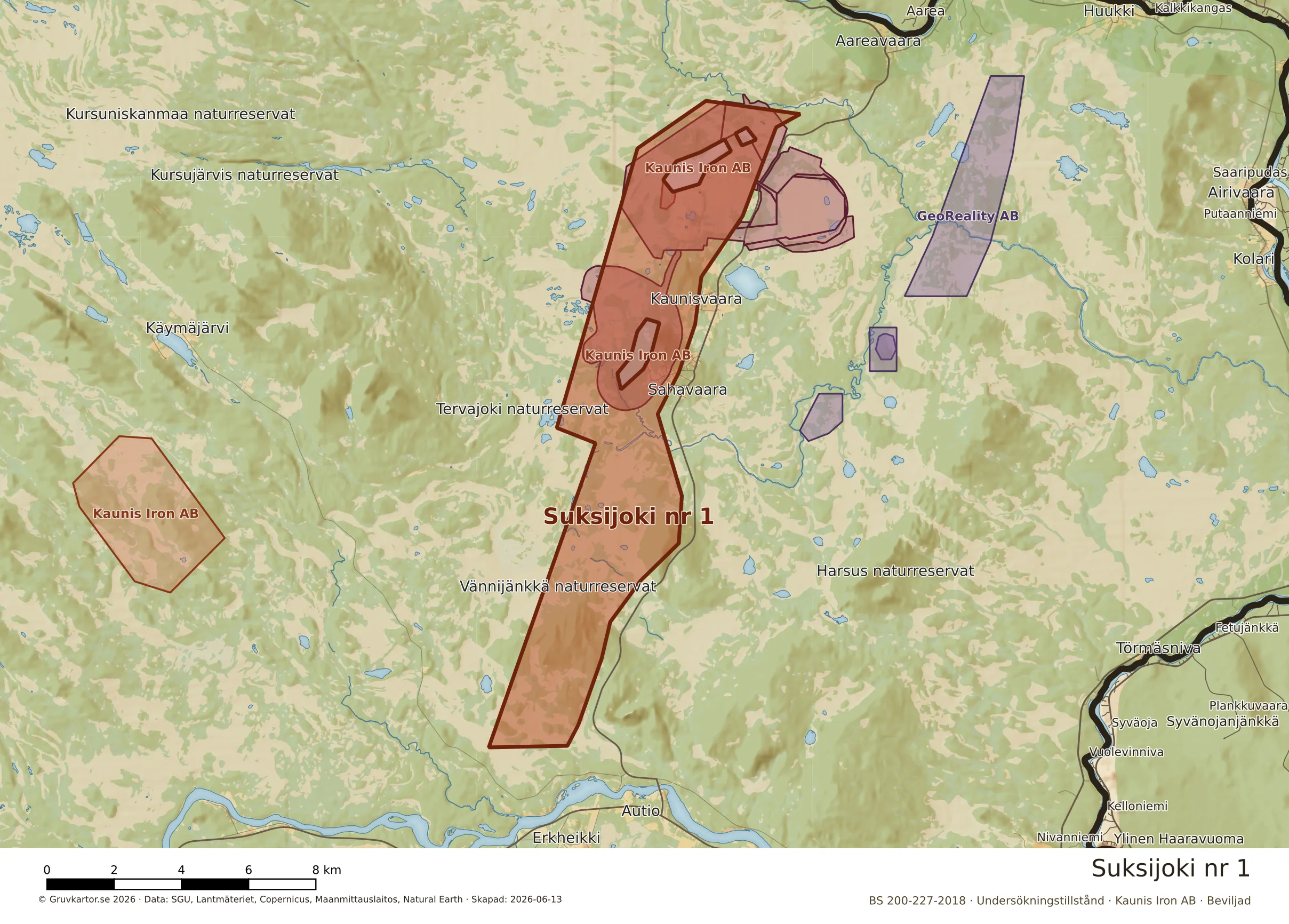 Närkarta över Suksijoki nr 1