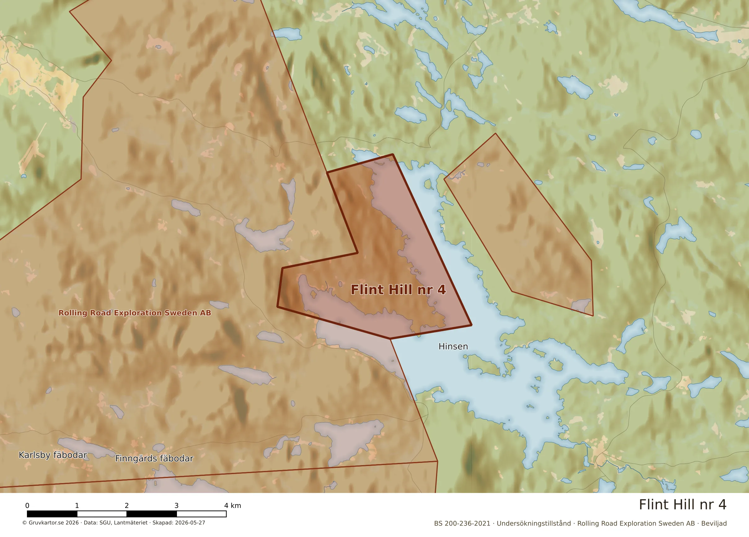Närkarta över Flint Hill nr 4