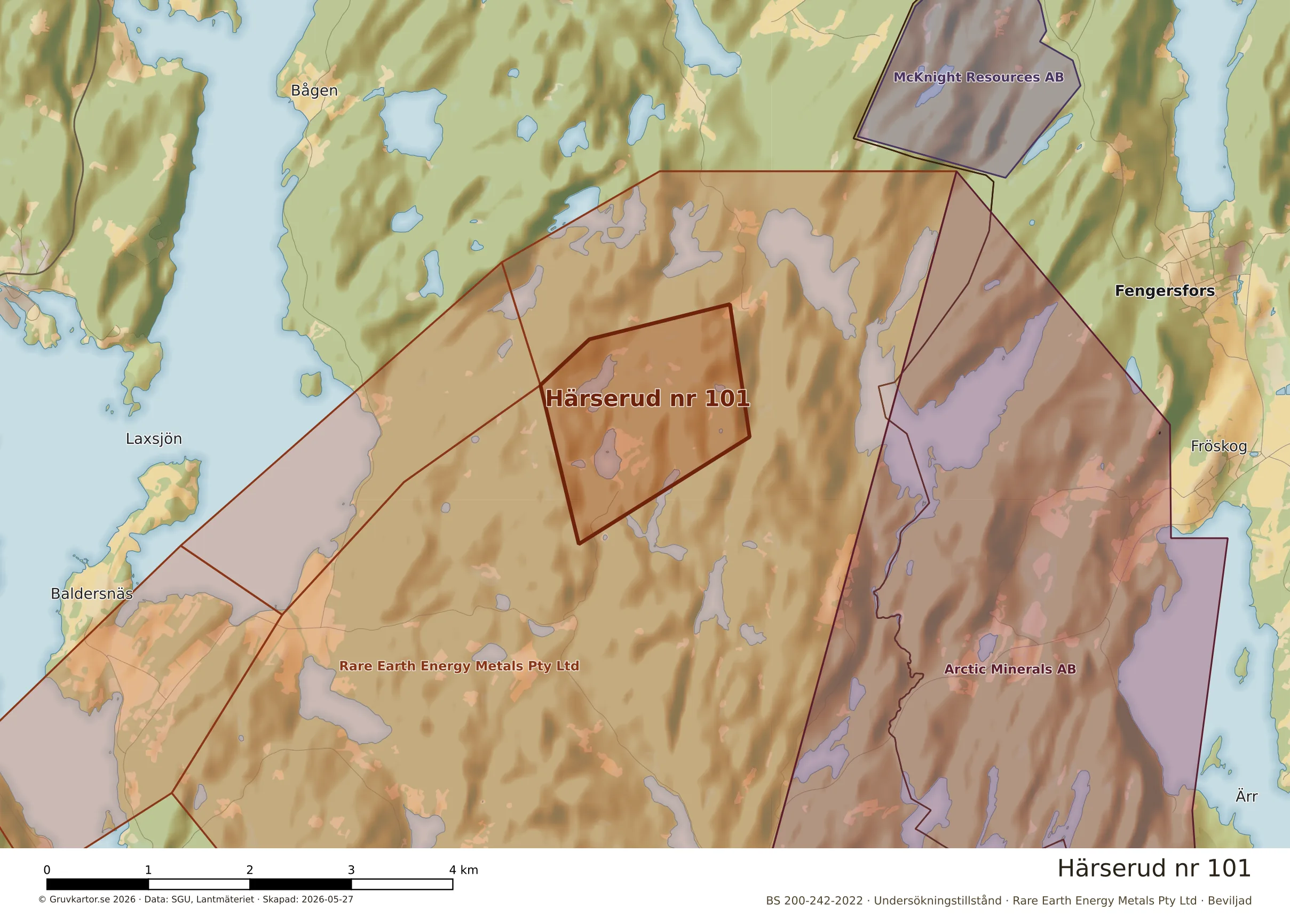 Närkarta över Härserud nr 101