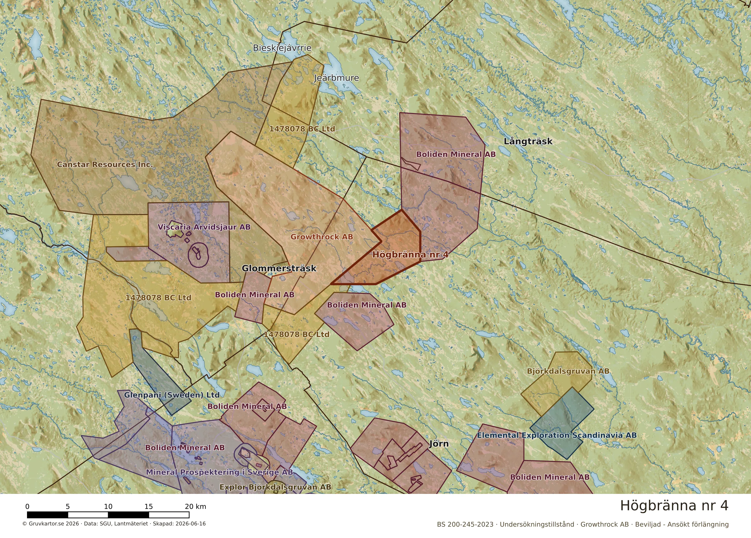Översiktskarta över Högbränna nr 4 i sitt landskap