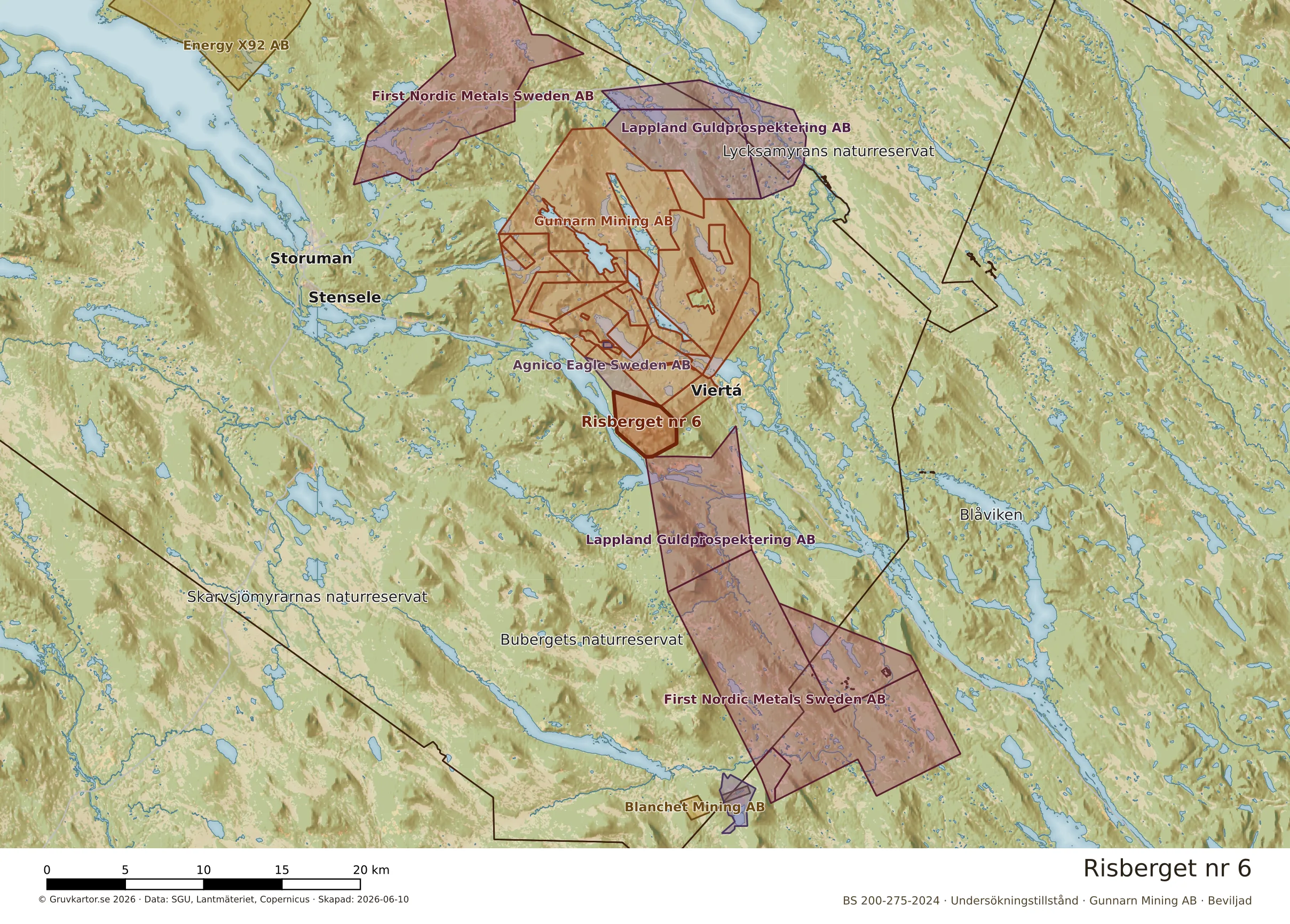 Översiktskarta över Risberget nr 6 i sitt landskap
