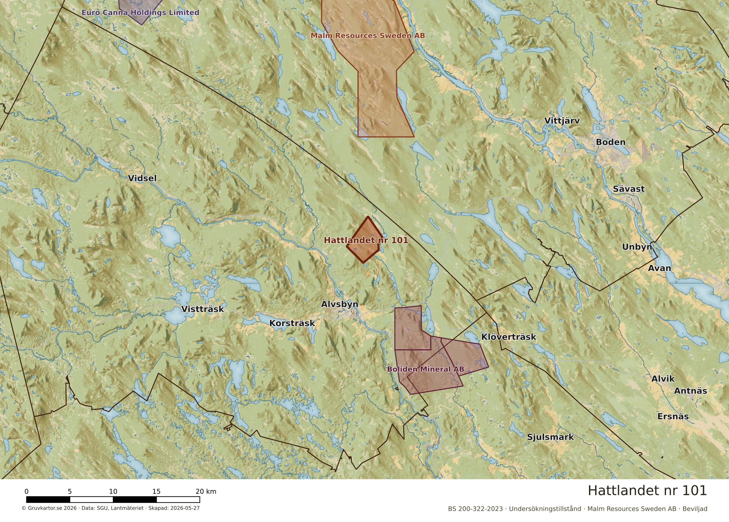 Karta över Hattlandet nr 101