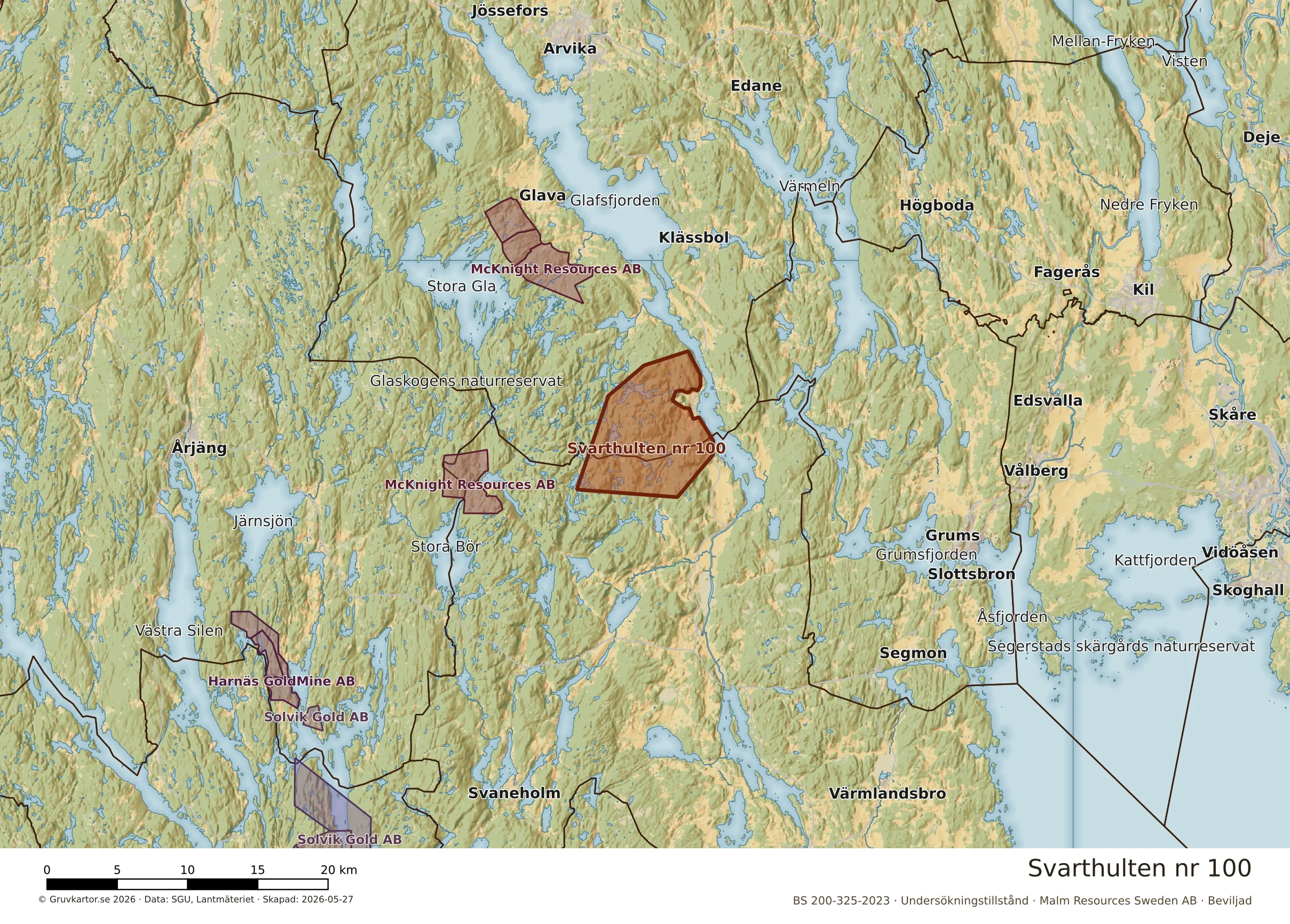 Karta över Svarthulten nr 100
