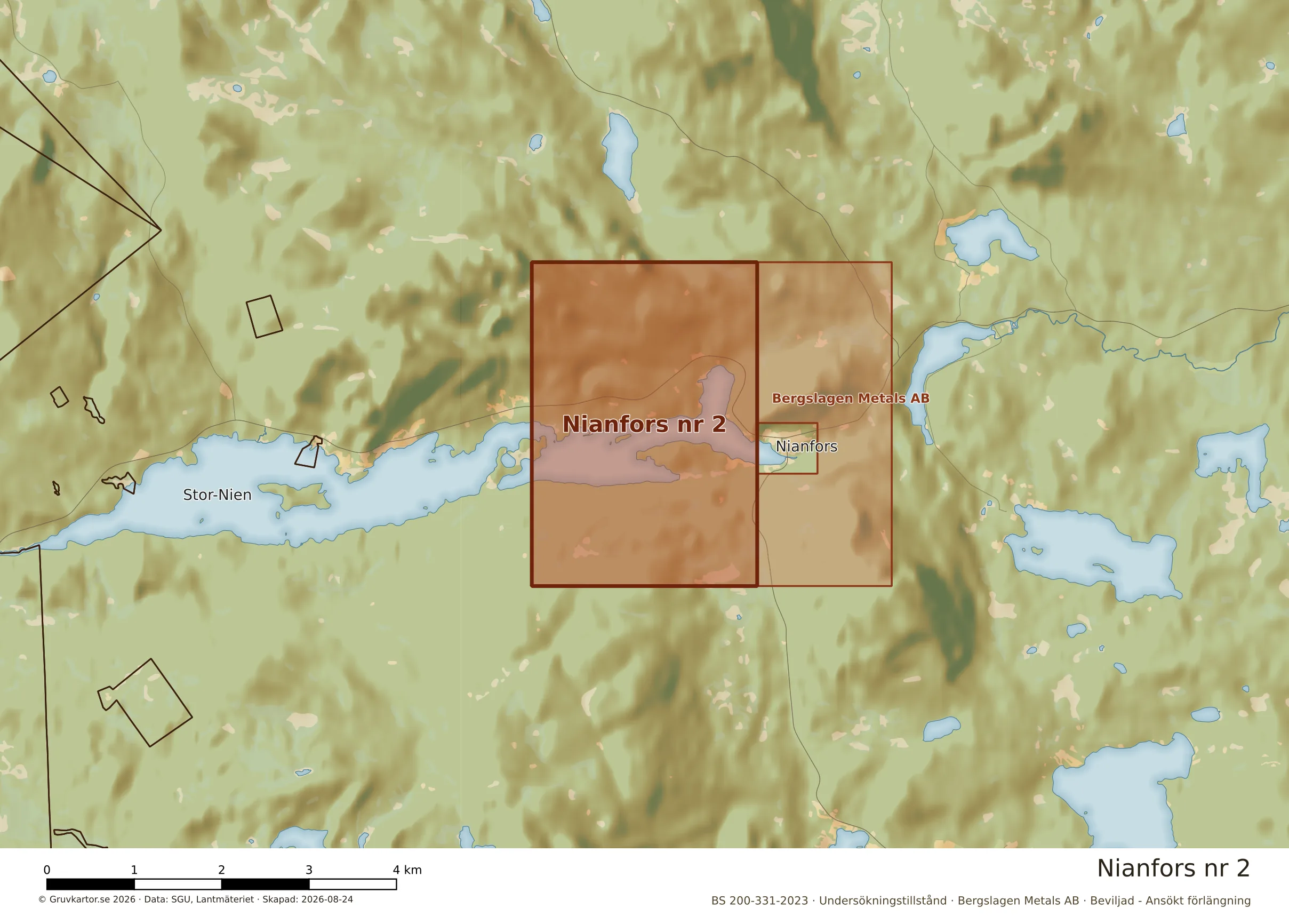 Närkarta över Nianfors nr 2